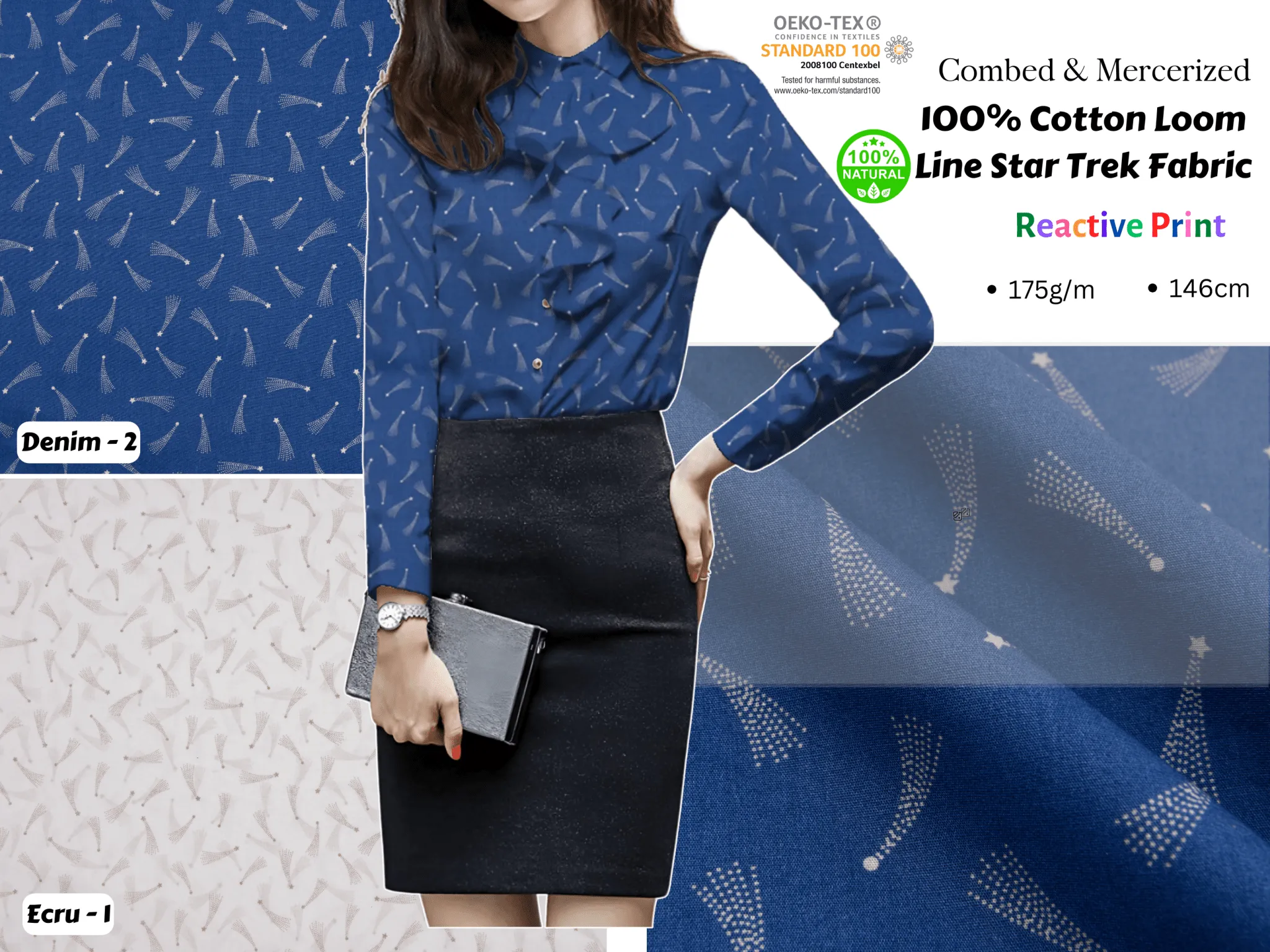 100% Cotton Loom Line Star Trek Fabric - 073