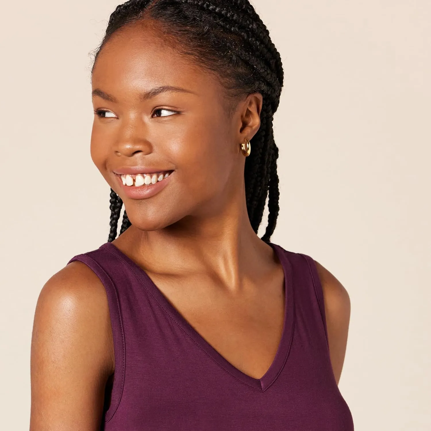 Amazon Essentials Women's Jersey V-Neck Tank Maxi Length Dress