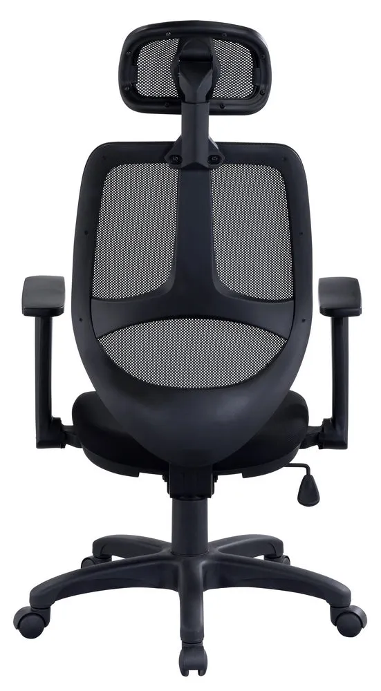 Arfon Black Fabric/Plastic Adjustable Office Chair