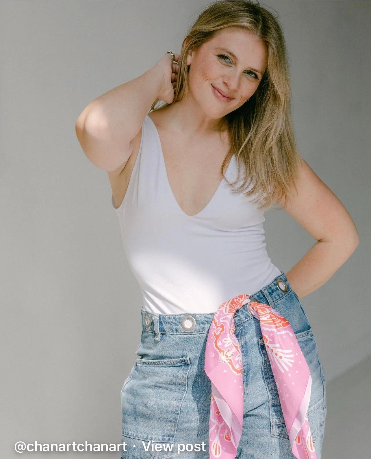 bandanna and artist design pink and red