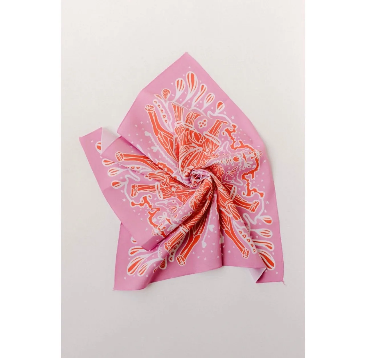 bandanna and artist design pink and red