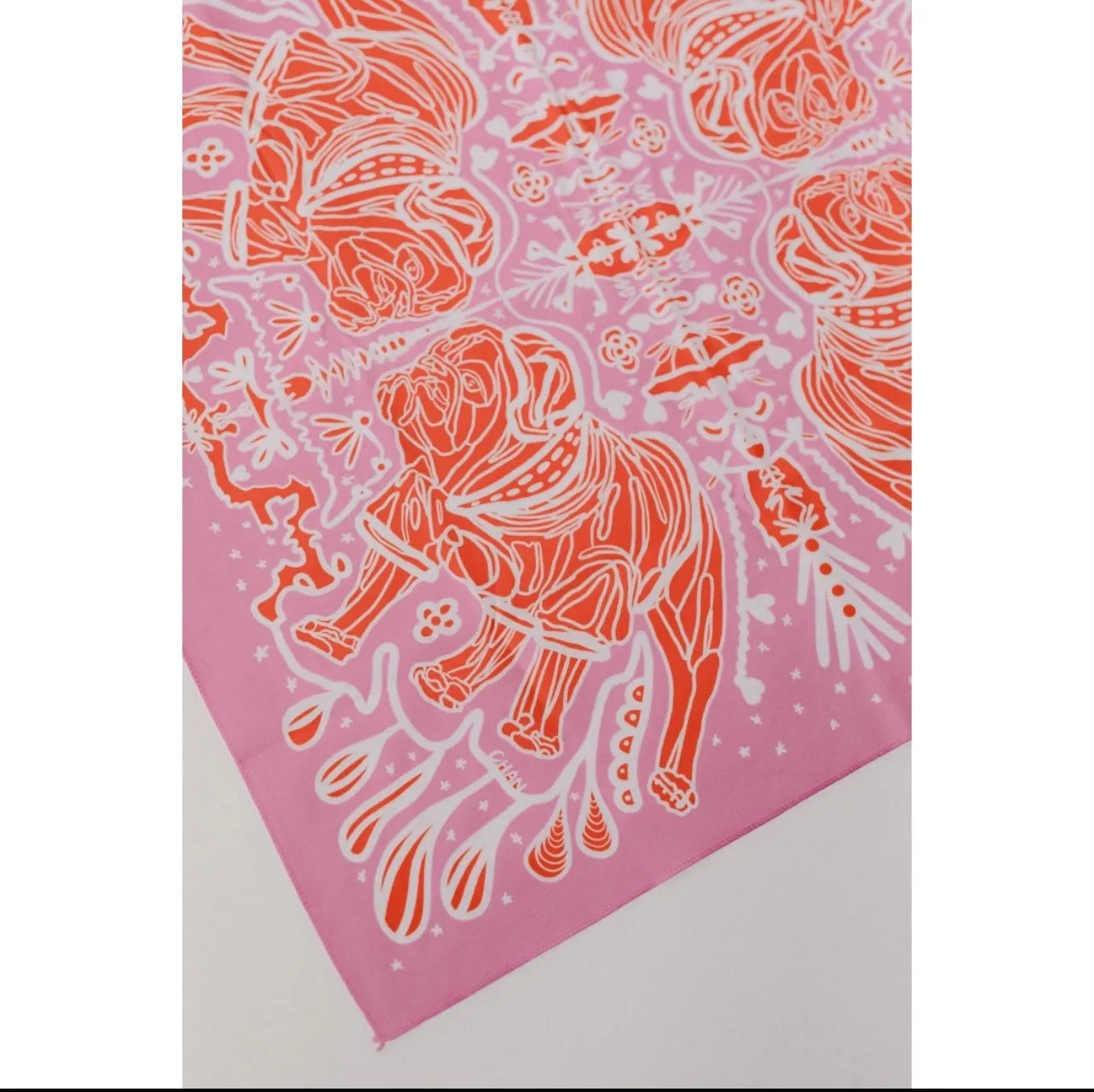 bandanna and artist design pink and red