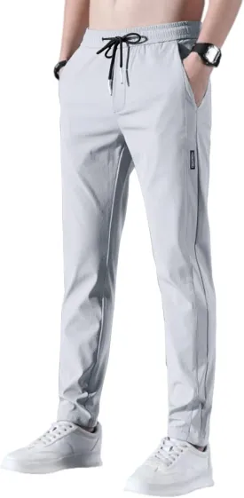 Bevawear Glide Pants Mens Slim Fit Breathable Quick Dry Pants Pull-On Elastic Waist Athletic Joggers with Pockets