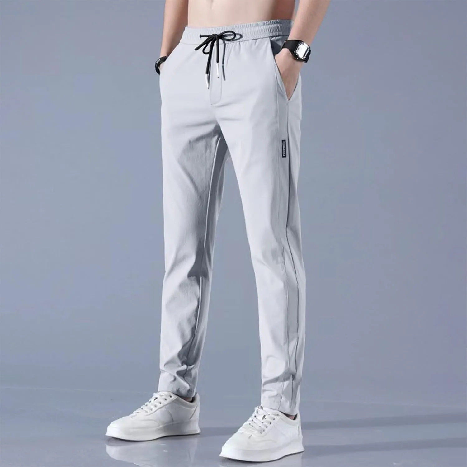 Bevawear Glide Pants Mens Slim Fit Breathable Quick Dry Pants Pull-On Elastic Waist Athletic Joggers with Pockets