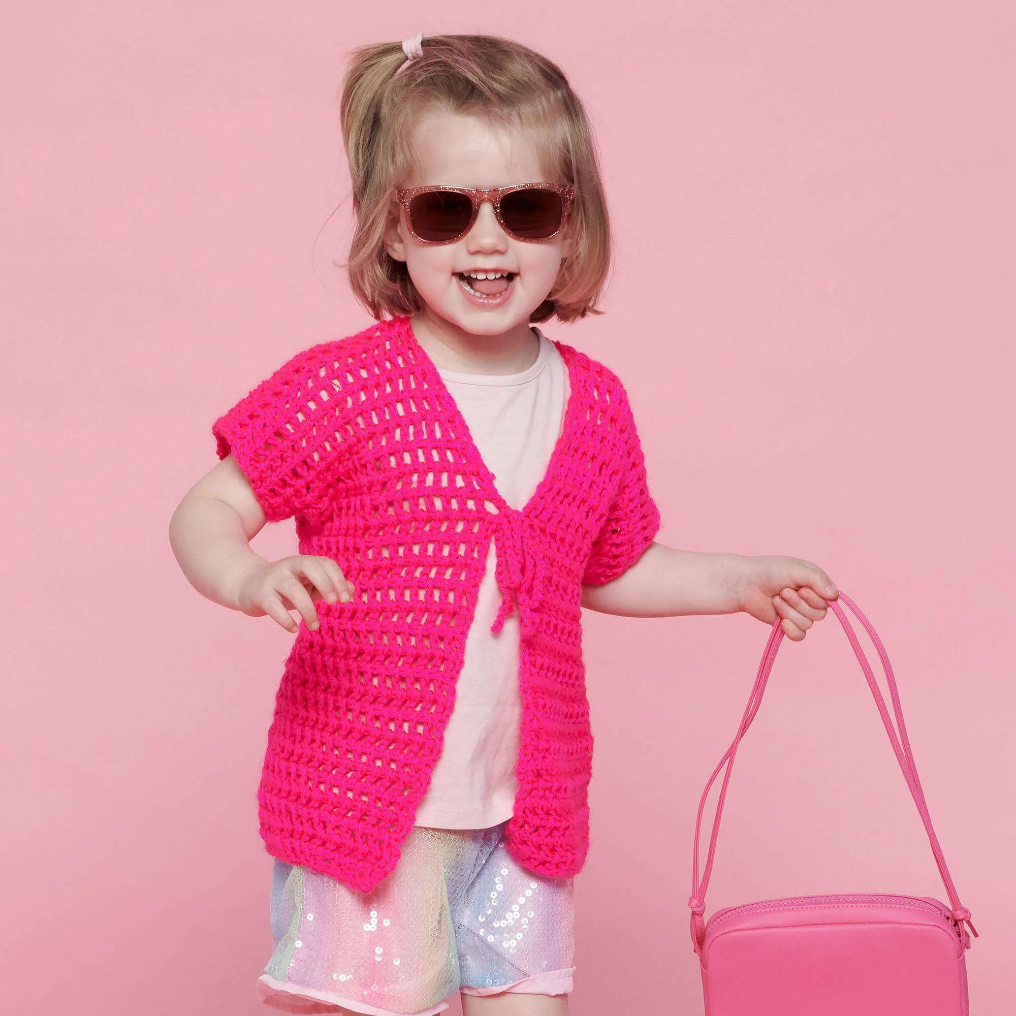 Caron Crochet Mesh Vest