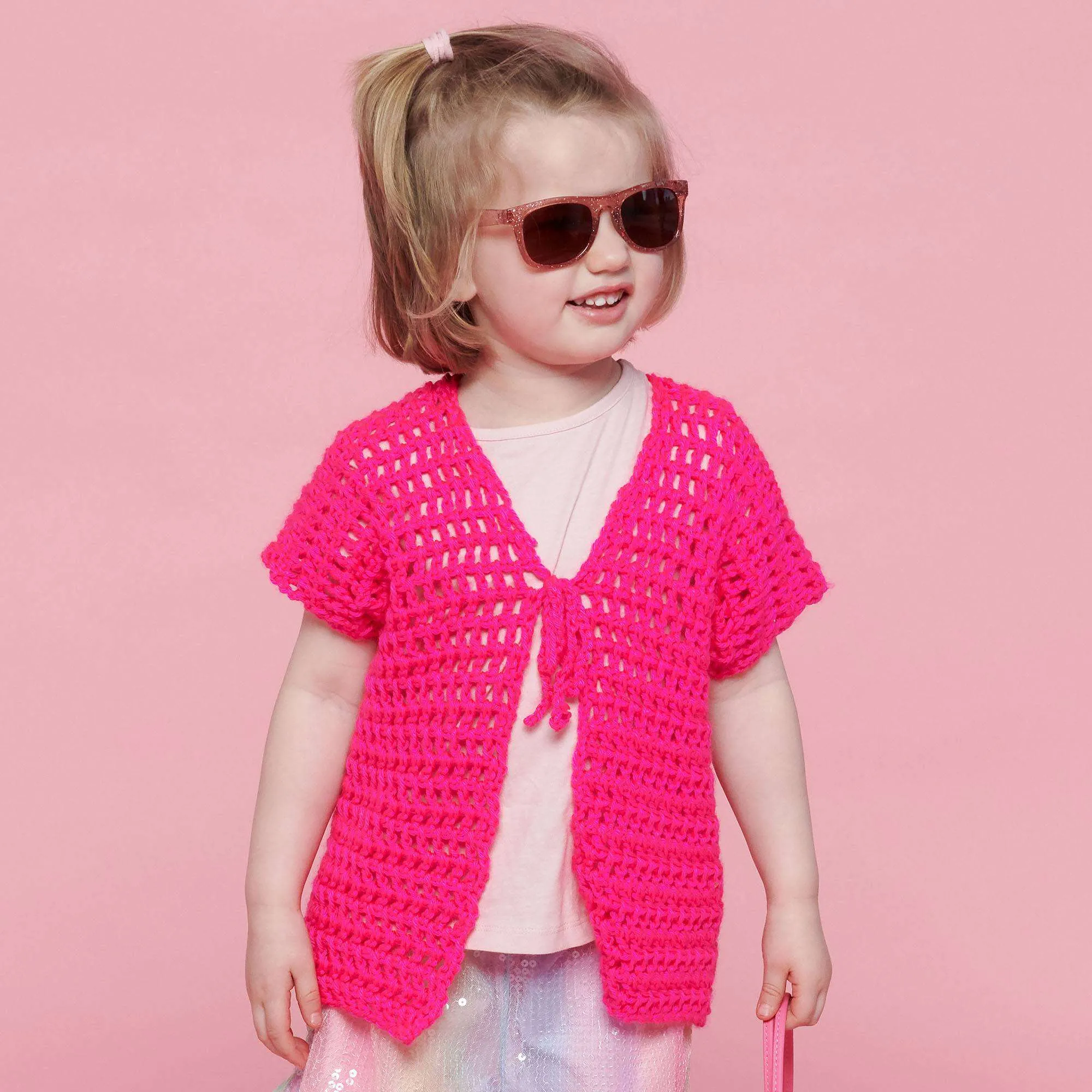 Caron Crochet Mesh Vest