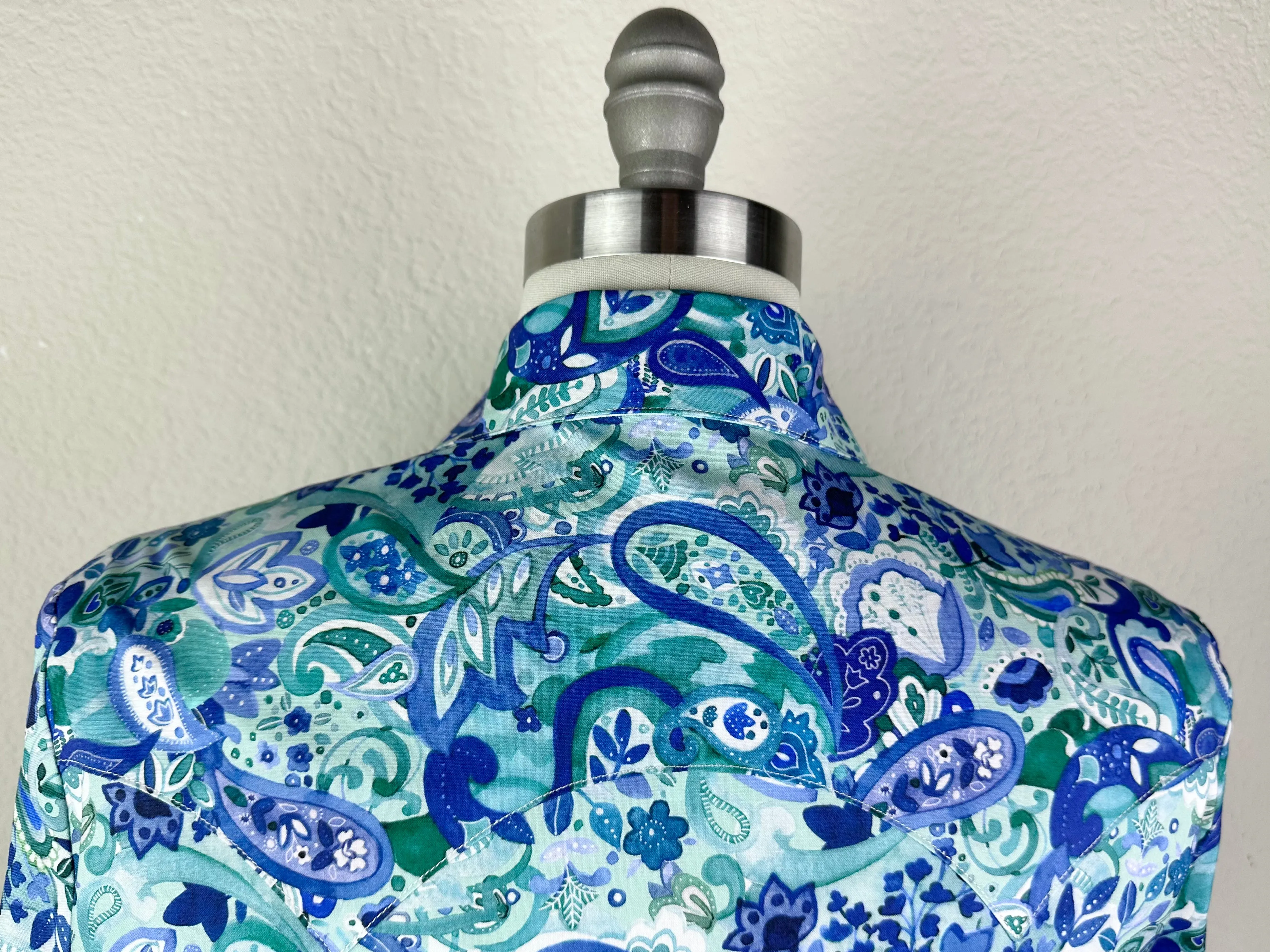 CR Western Pro Aqua Paisley Paradise-FINAL SALE