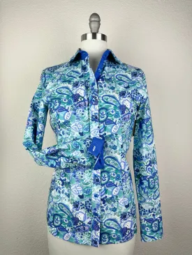 CR Western Pro Aqua Paisley Paradise-FINAL SALE