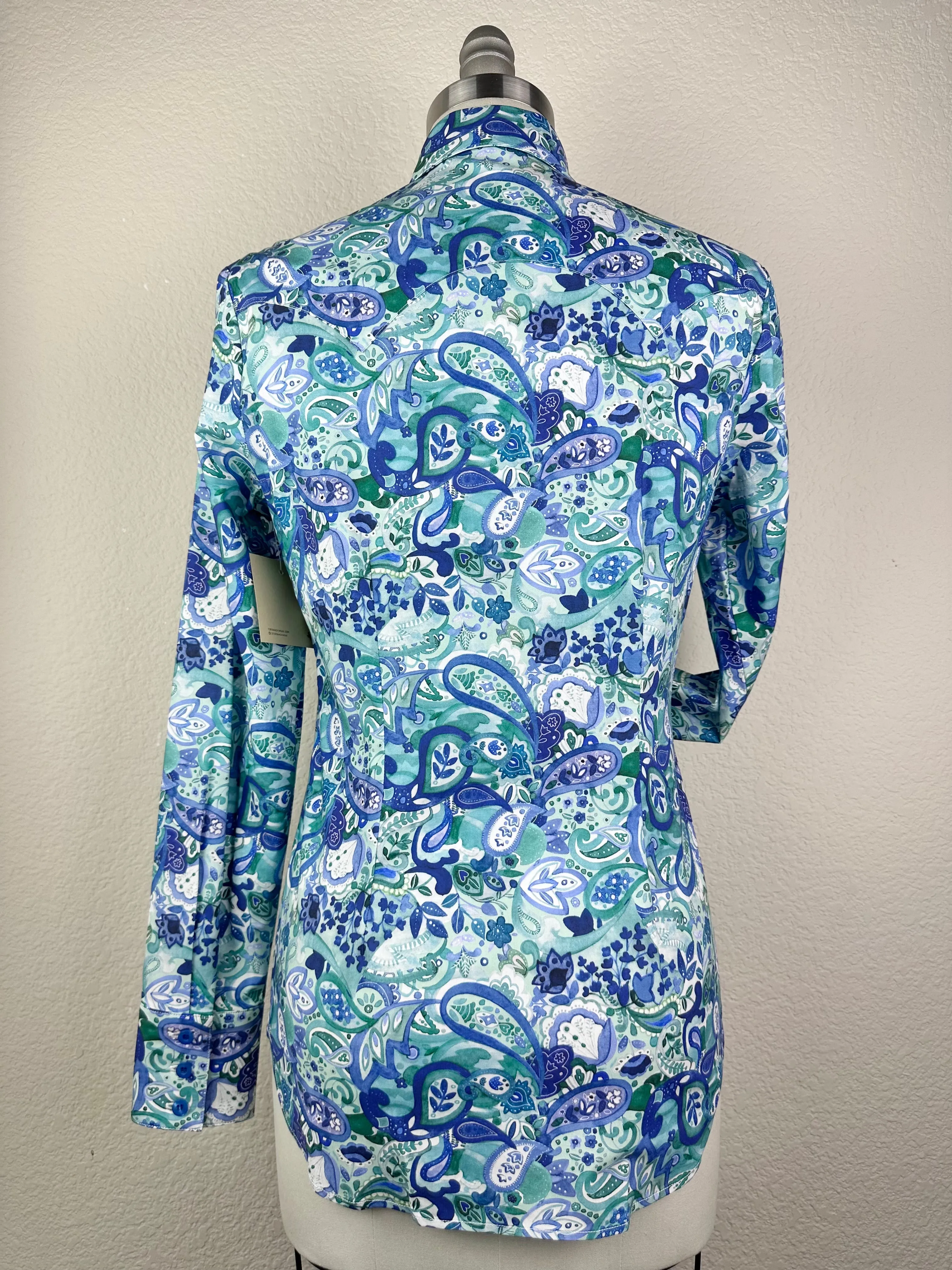 CR Western Pro Aqua Paisley Paradise-FINAL SALE