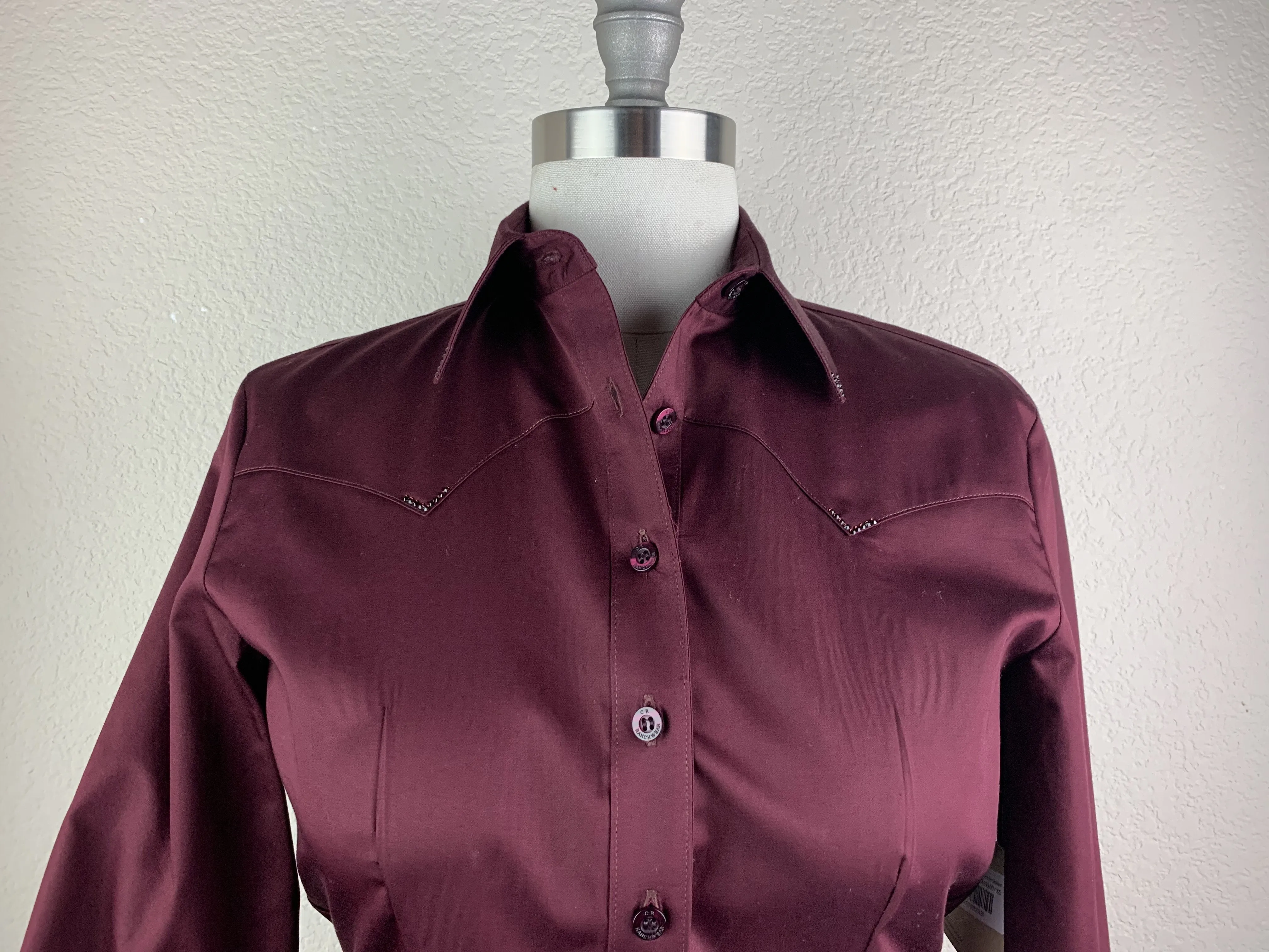 CR Western Pro Dark Wine Cotton Sateen