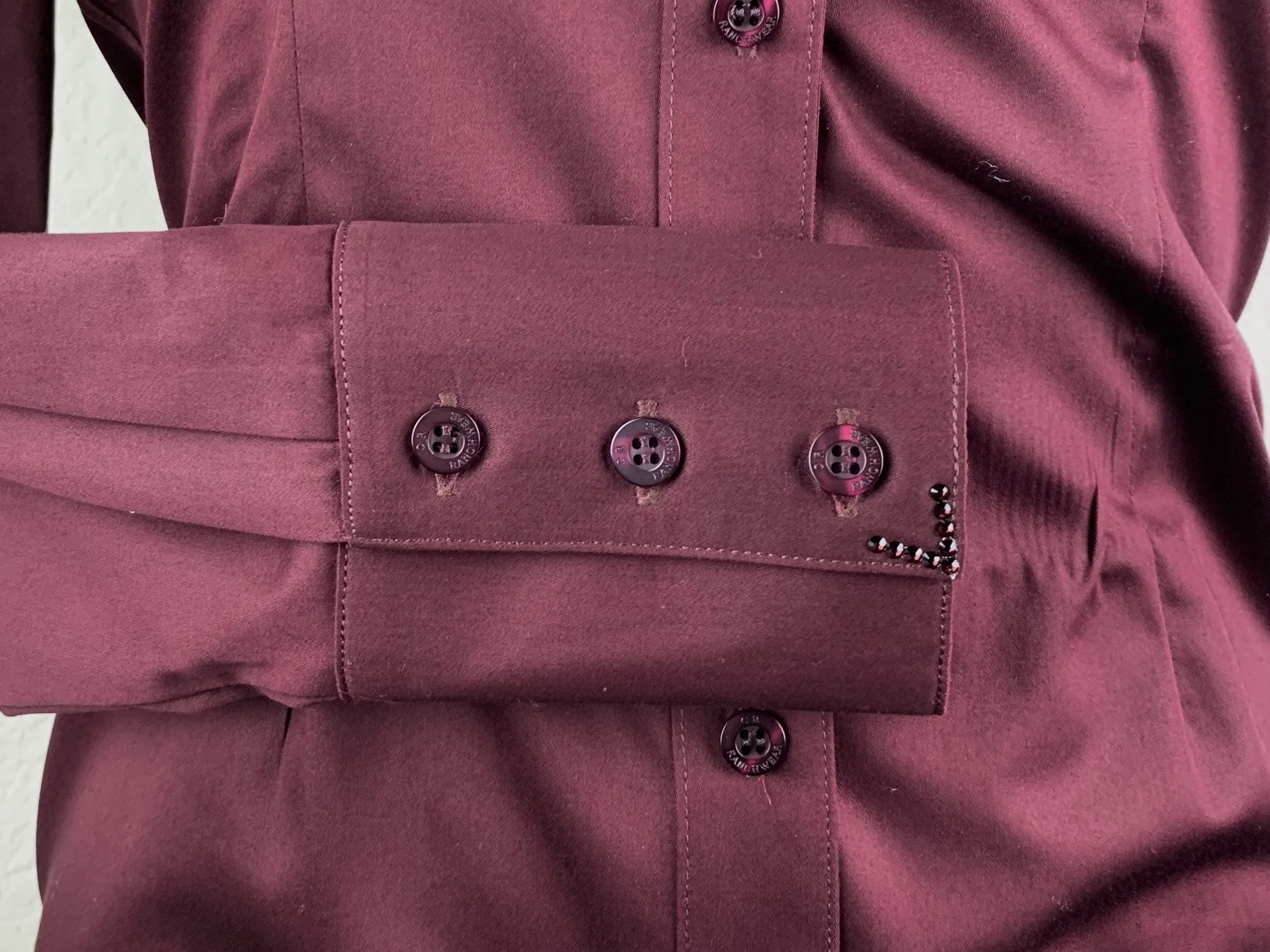 CR Western Pro Dark Wine Cotton Sateen
