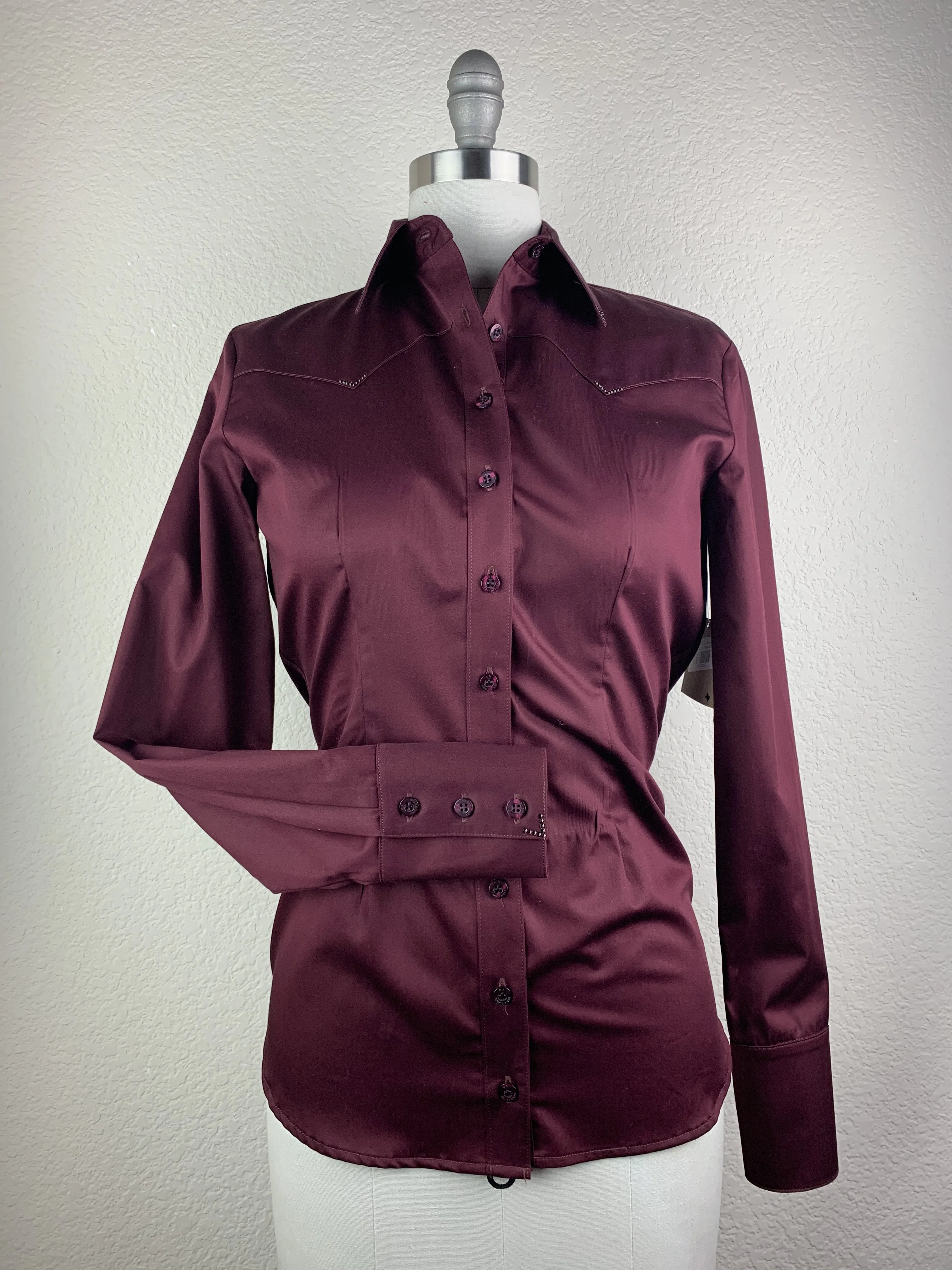 CR Western Pro Dark Wine Cotton Sateen