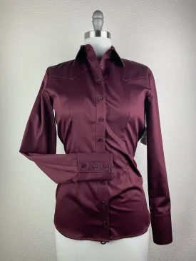 CR Western Pro Dark Wine Cotton Sateen