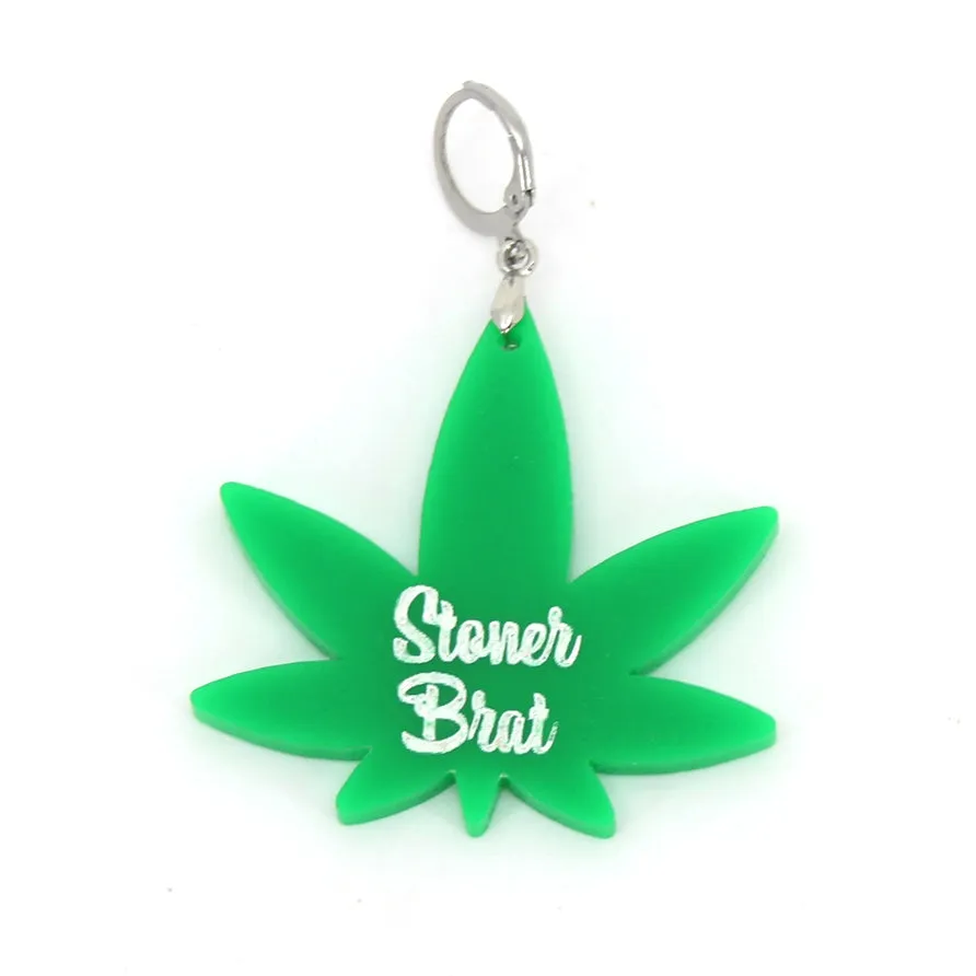 Design Your Own Acrylic Collar Tag - Weed Leaf