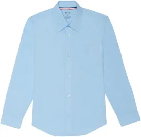 French Toast Boys' Expandable Collar Button Down Dress Shirt with Long Sleeves (Standard & Husky)