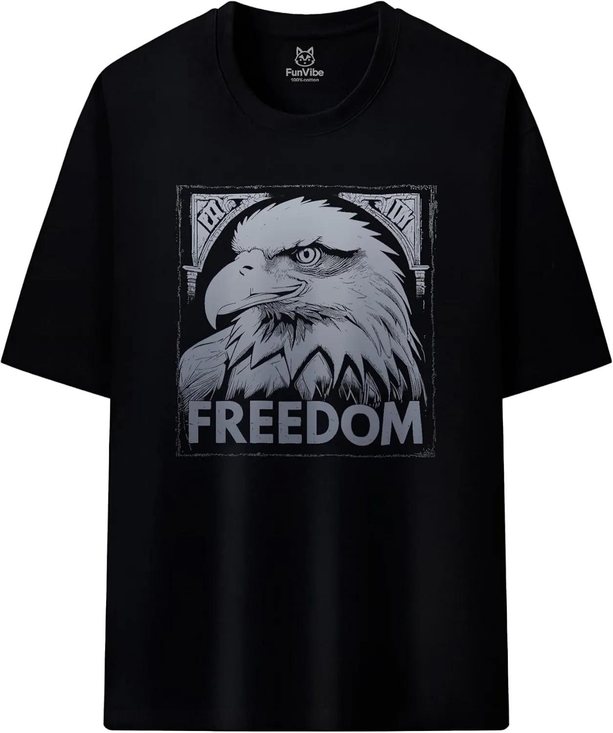 Graphic Tee Women Flower Top Eagle Men Humorous Kawaii Life is Good Floral 100% Cotton T-Shirt