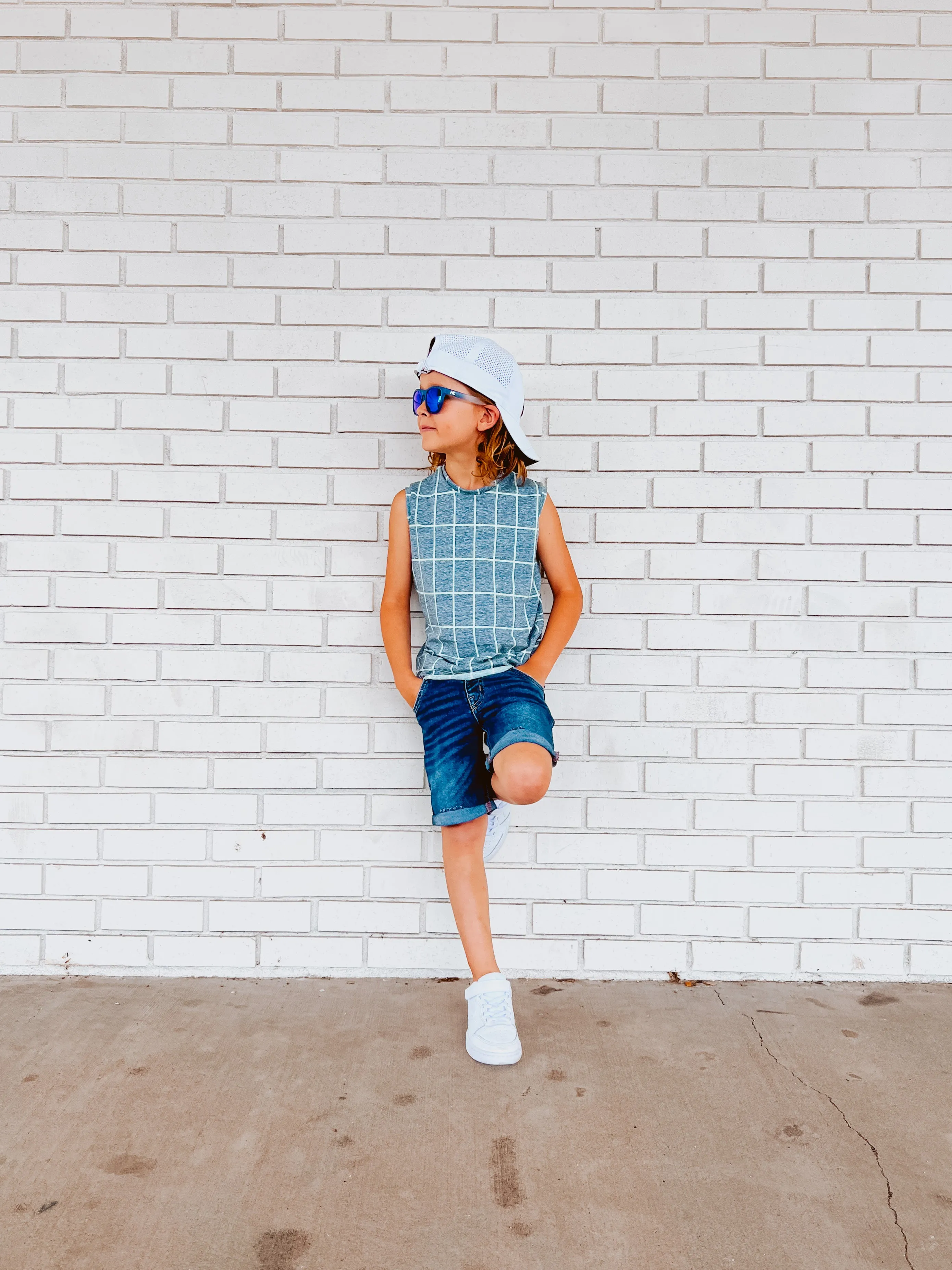 Grid tank top