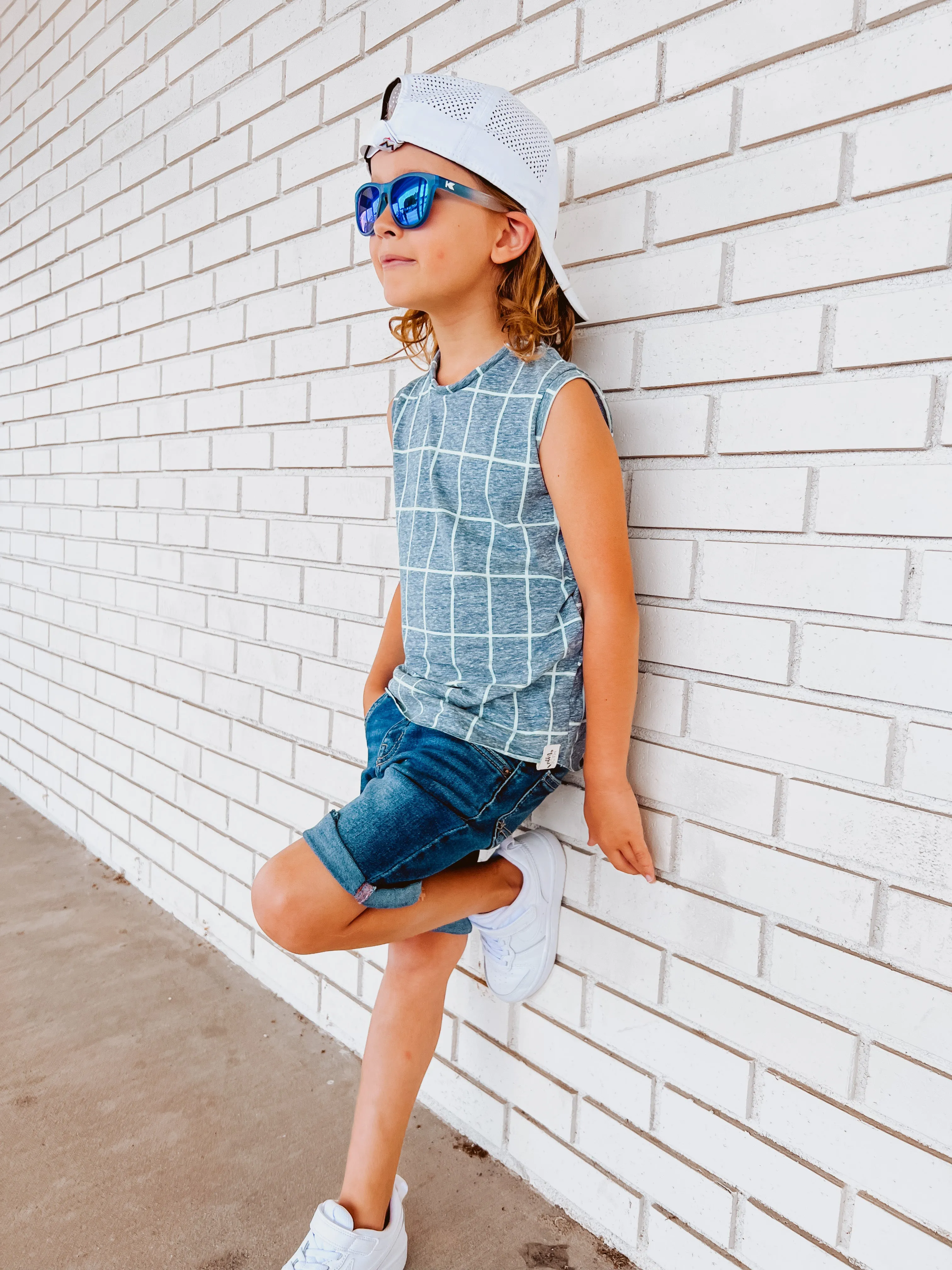 Grid tank top