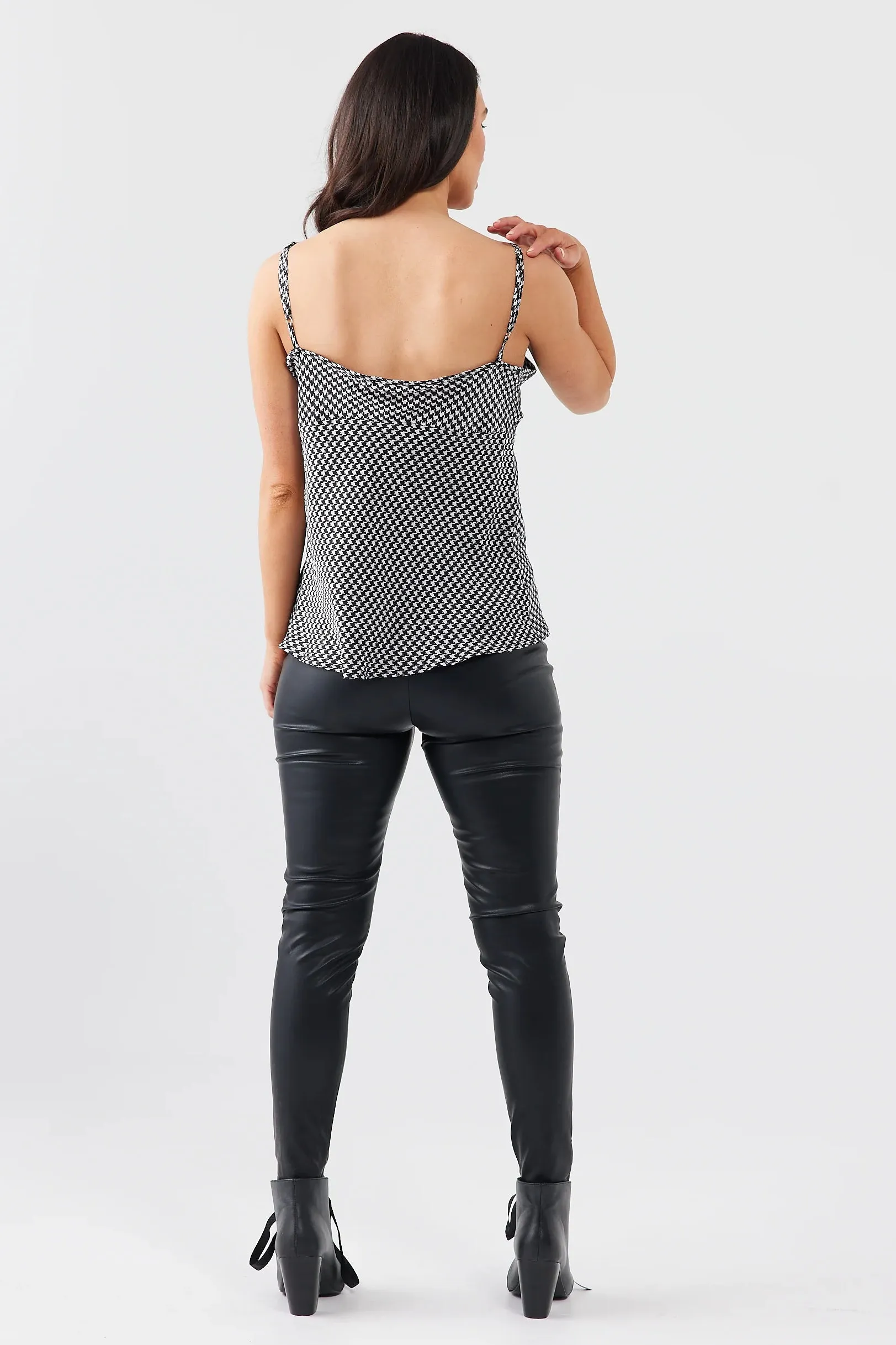 Inspiration Cami in Black Houndstooth