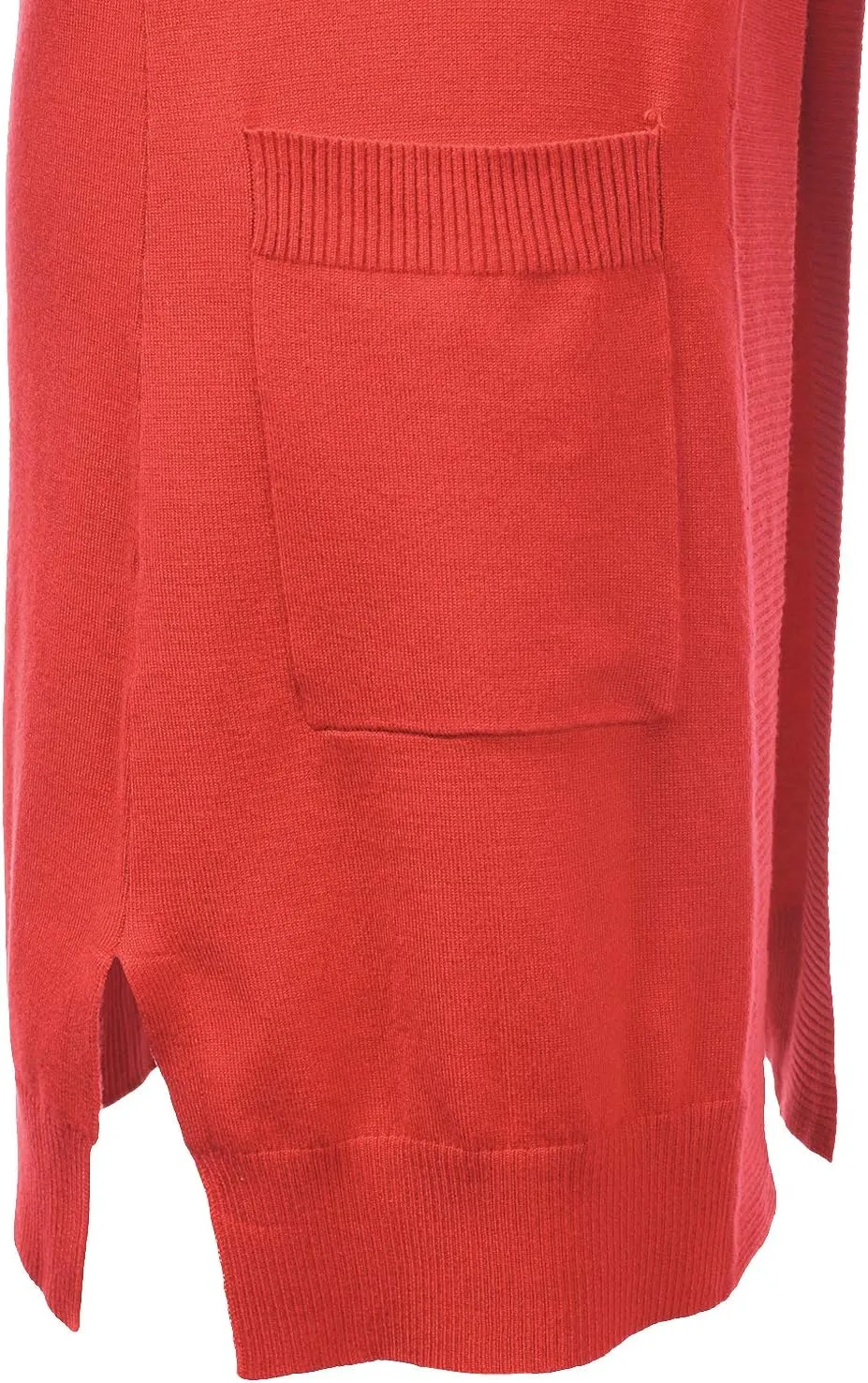 JJ Perfection Womens Casual Long Knit Cardigan Long Sleeve with Pockets Lightweight Open Front Sweater Jacket with Plus Size