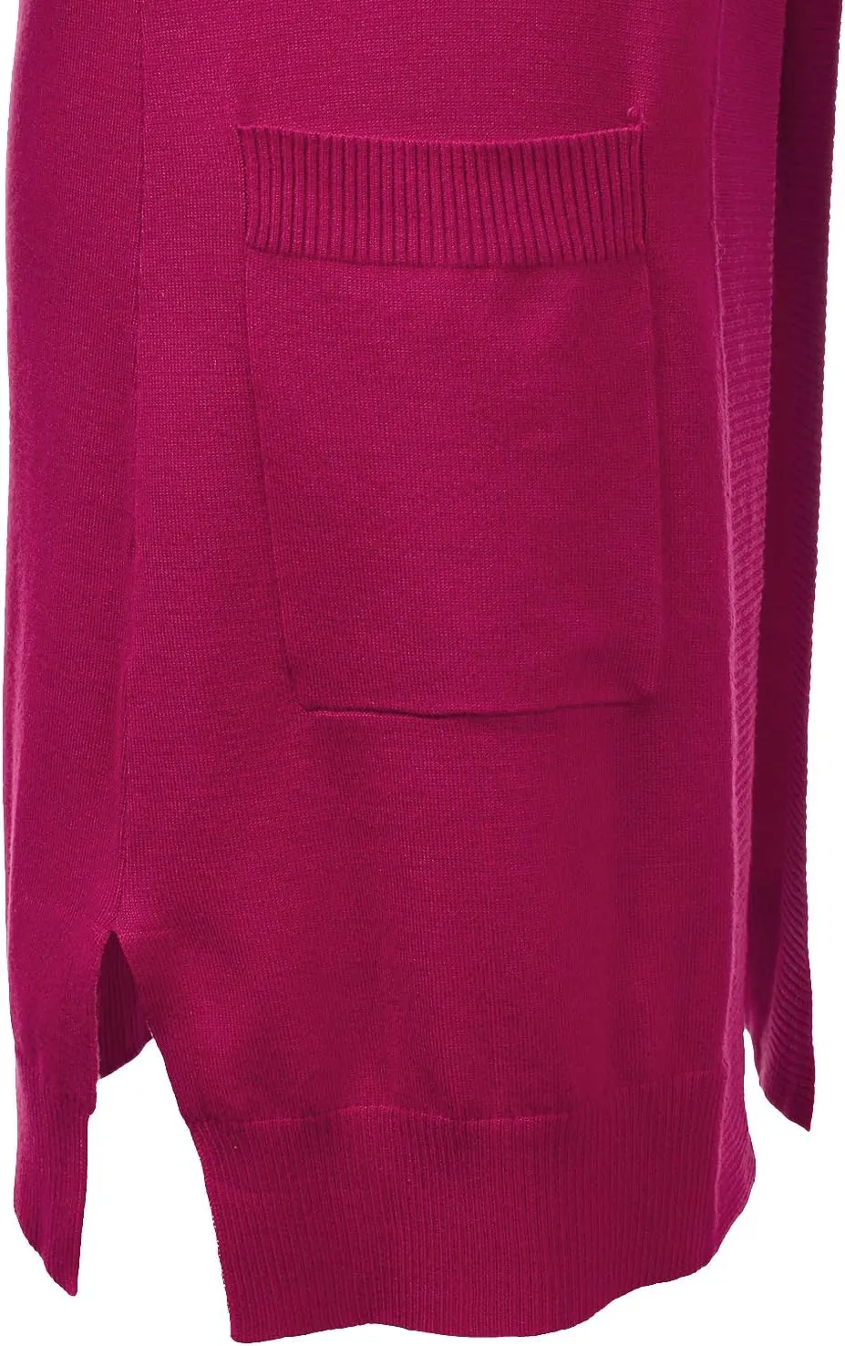 JJ Perfection Womens Casual Long Knit Cardigan Long Sleeve with Pockets Lightweight Open Front Sweater Jacket with Plus Size