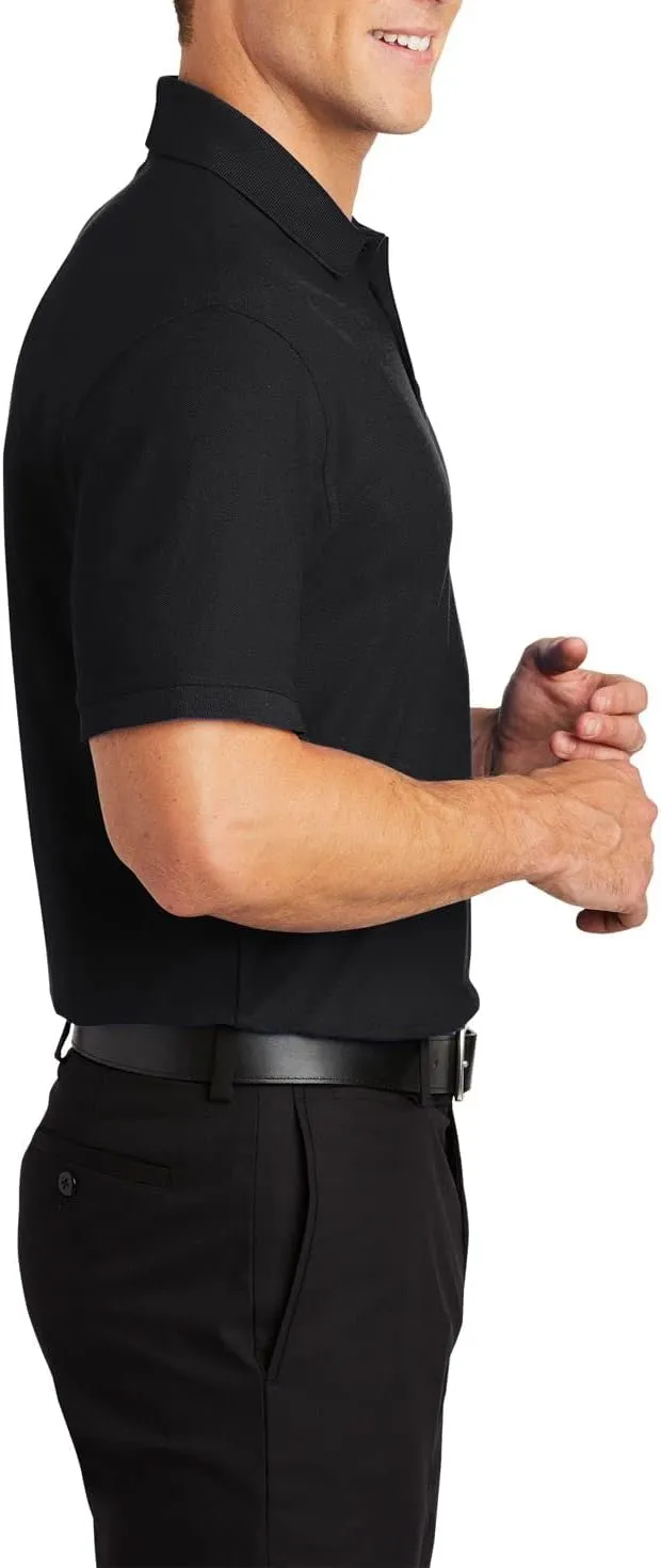 JustBlanks Men Polo Shirts Pique Polo Shirts for Men Short Sleeves 3 Button Performance Polo T Shirt