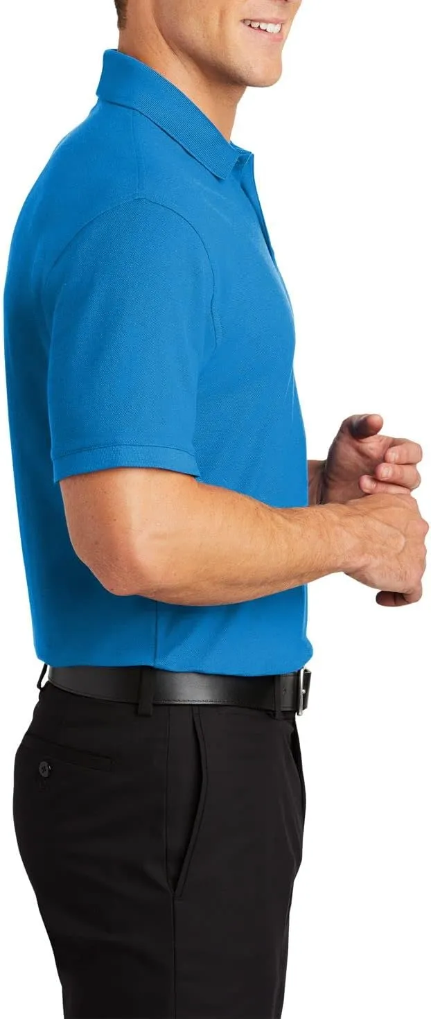 JustBlanks Men Polo Shirts Pique Polo Shirts for Men Short Sleeves 3 Button Performance Polo T Shirt