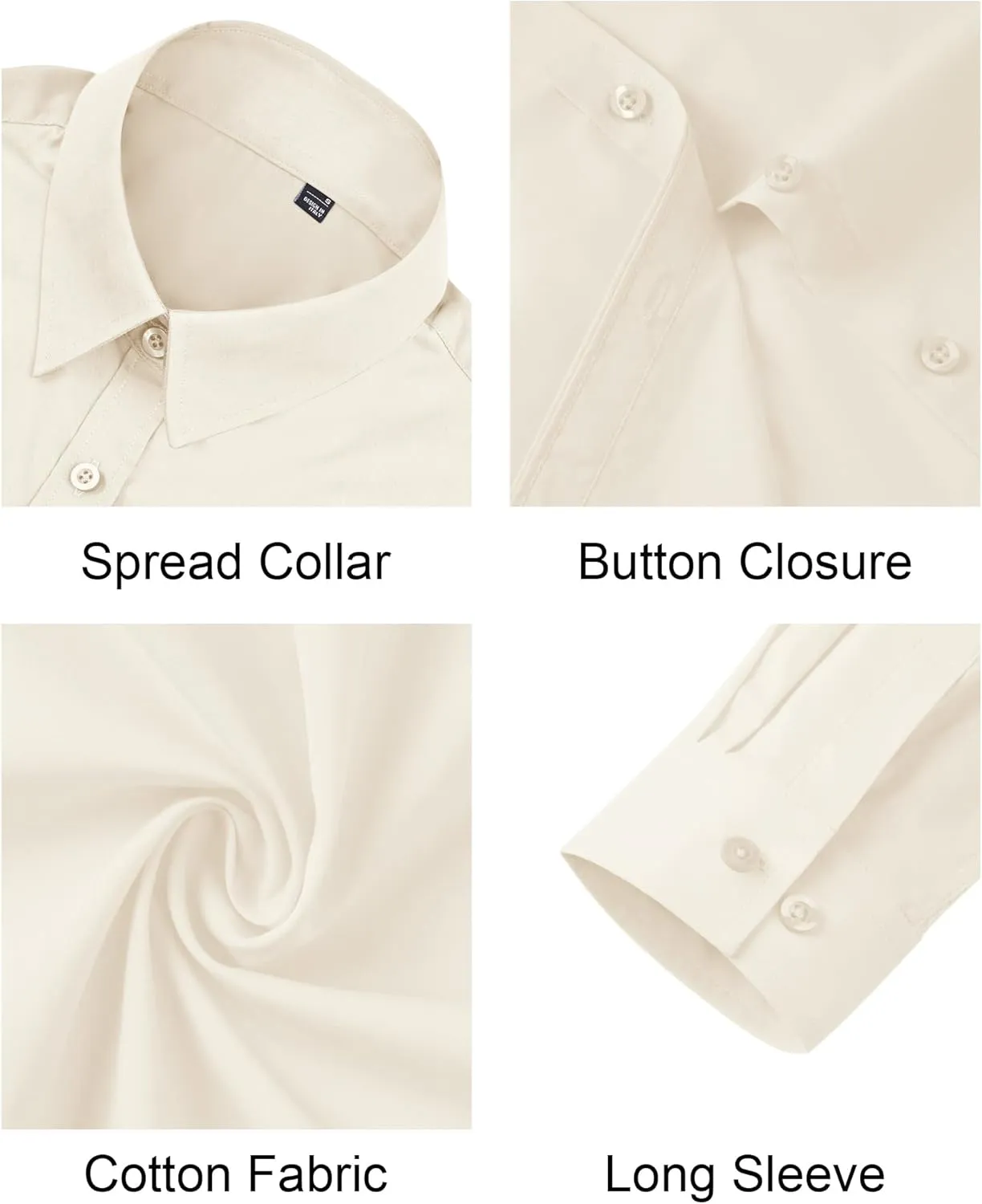 J.VER Womens Button Down Shirt Long Sleeve Dress Shirts Stretch Solid Work Blouse Collared Shirts for Business Office