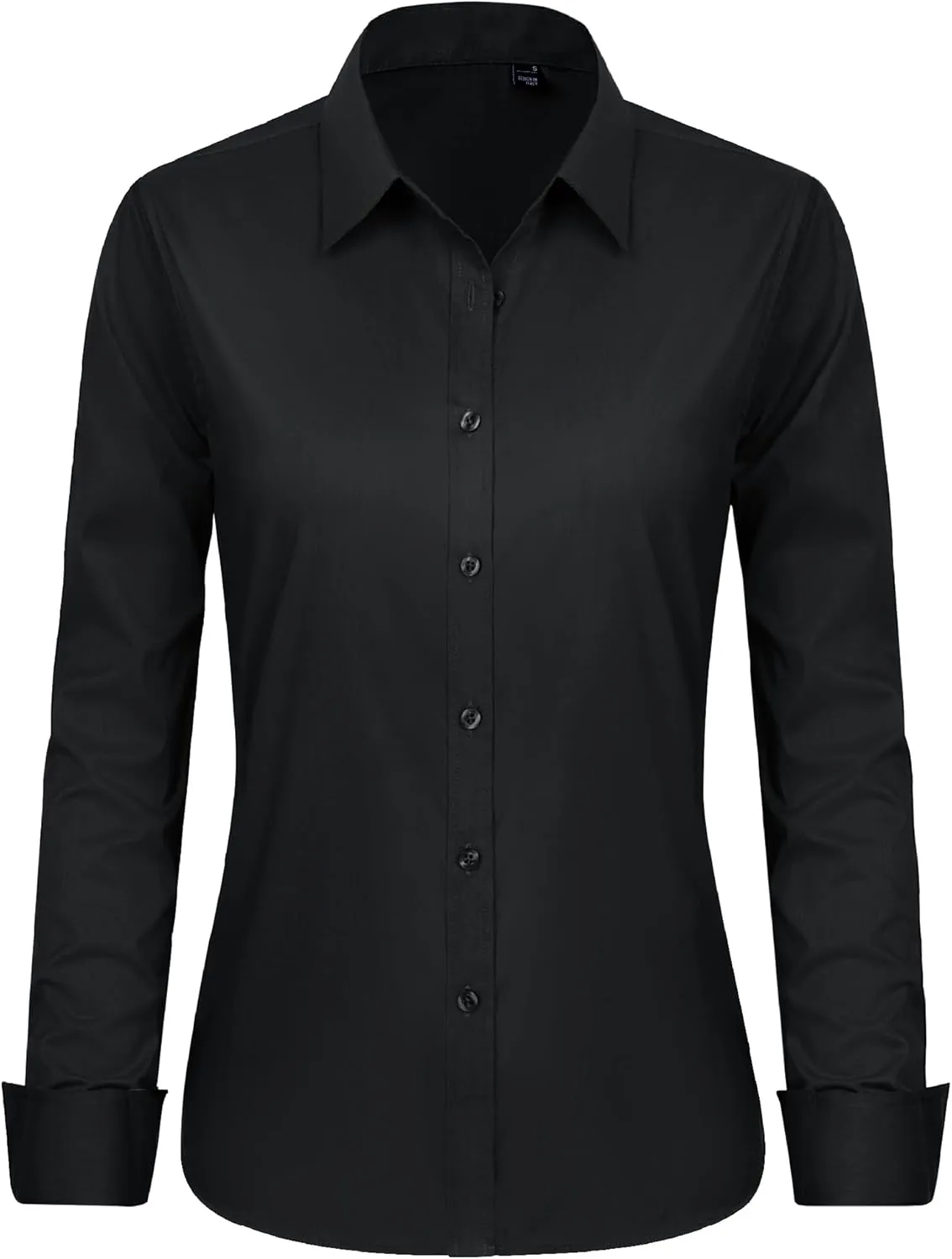J.VER Womens Button Down Shirt Long Sleeve Dress Shirts Stretch Solid Work Blouse Collared Shirts for Business Office