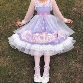 Kitten Dreams  Dress Kawaii Academia Y2K Cottagecore Coquette Fairycore Dollette Princesscore