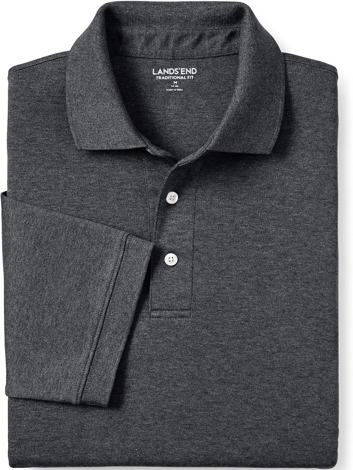 Lands' End Men's Short Sleeve American-Grown Supima Cotton Polo Shirt