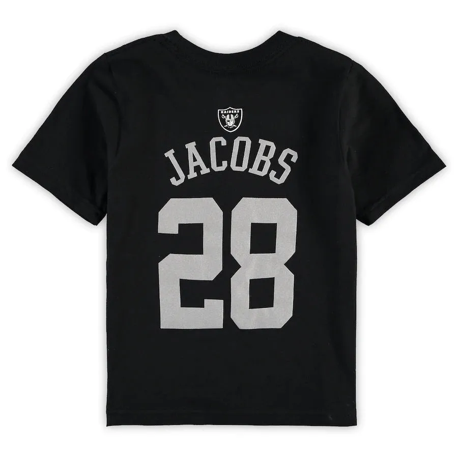 Las Vegas Raiders Josh Jacobs #28 Infant T-Shirt - Black