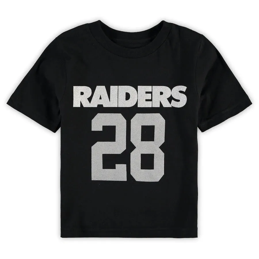 Las Vegas Raiders Josh Jacobs #28 Infant T-Shirt - Black