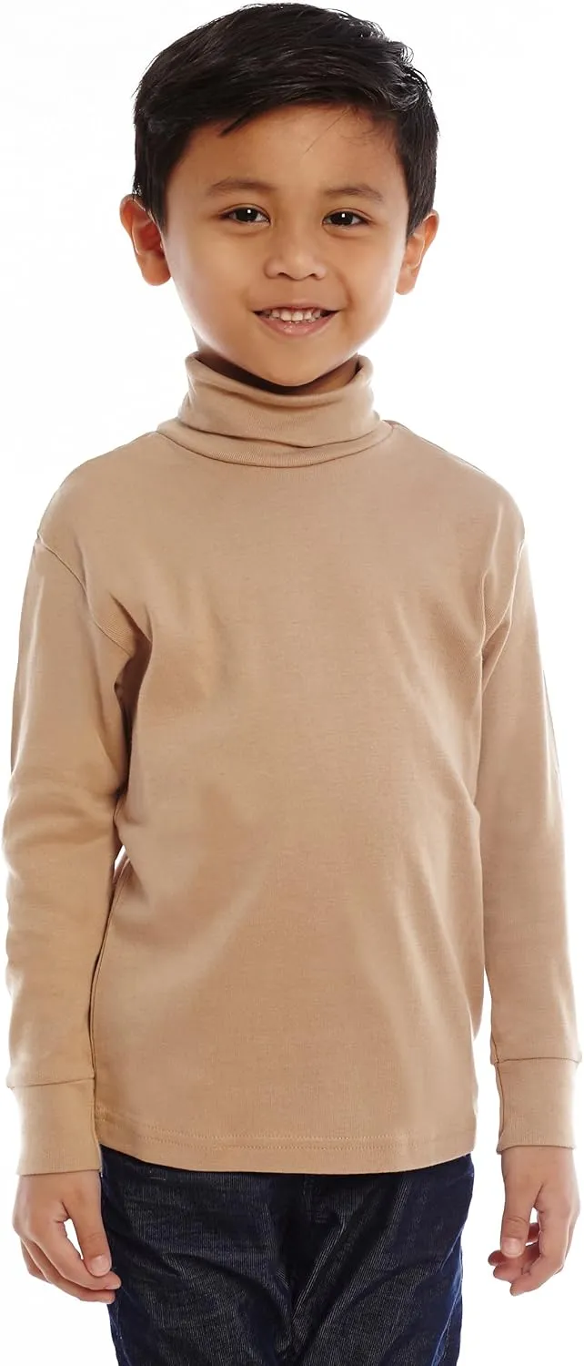 Leveret Girls Boys & Toddler Solid Turtleneck 100% Cotton Kids Shirt (2 Toddler-14 Years) Variety of Colors