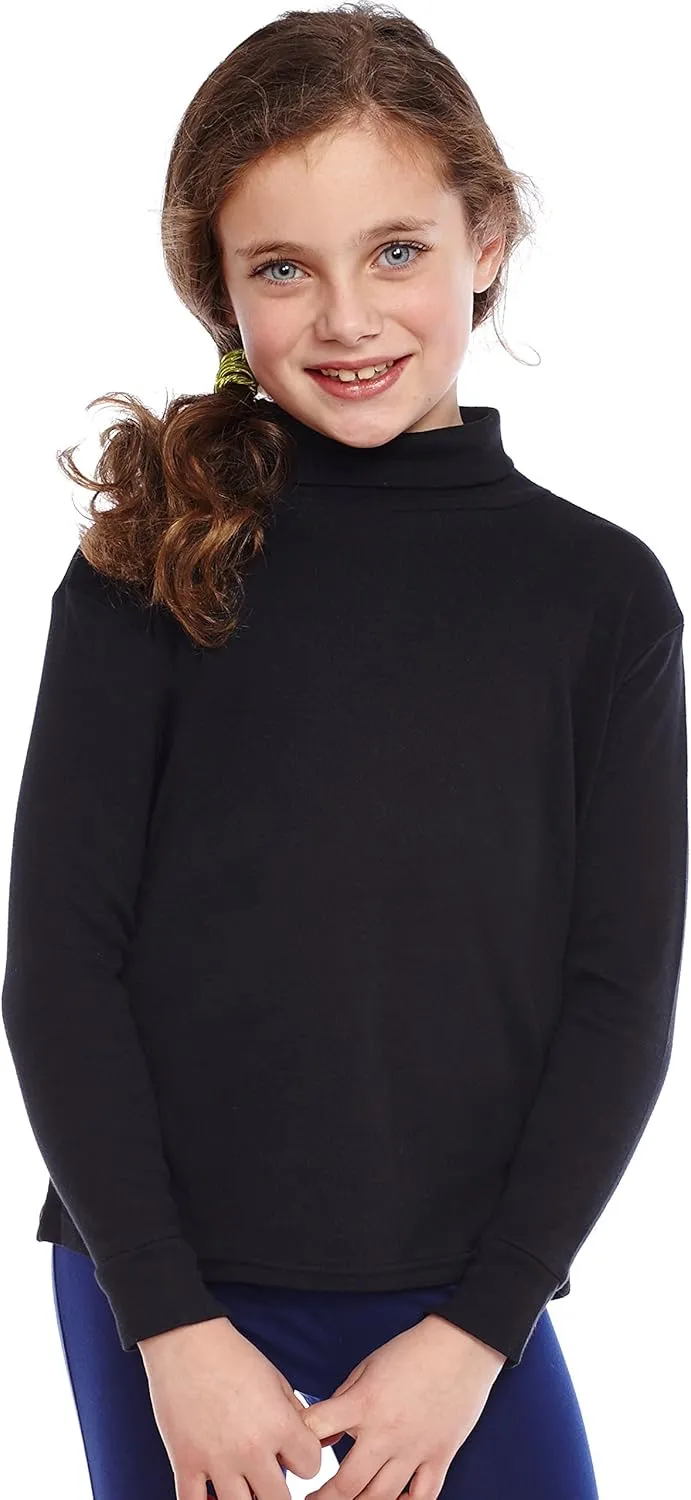 Leveret Girls Boys & Toddler Solid Turtleneck 100% Cotton Kids Shirt (2 Toddler-14 Years) Variety of Colors