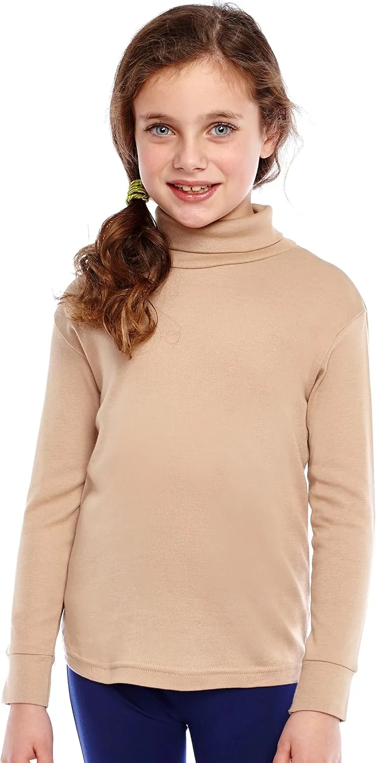 Leveret Girls Boys & Toddler Solid Turtleneck 100% Cotton Kids Shirt (2 Toddler-14 Years) Variety of Colors