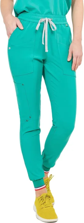 Mediclo Women's Medical Scrub Pants - Catalina Jogger 7 Pockets Eco Friendly Sustainable FYSEL Fabric Tapered Leg Workwear