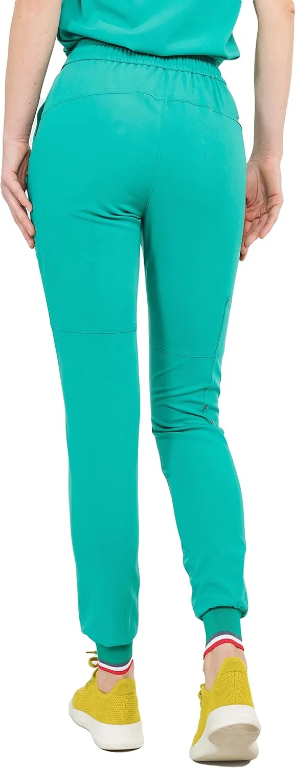 Mediclo Women's Medical Scrub Pants - Catalina Jogger 7 Pockets Eco Friendly Sustainable FYSEL Fabric Tapered Leg Workwear