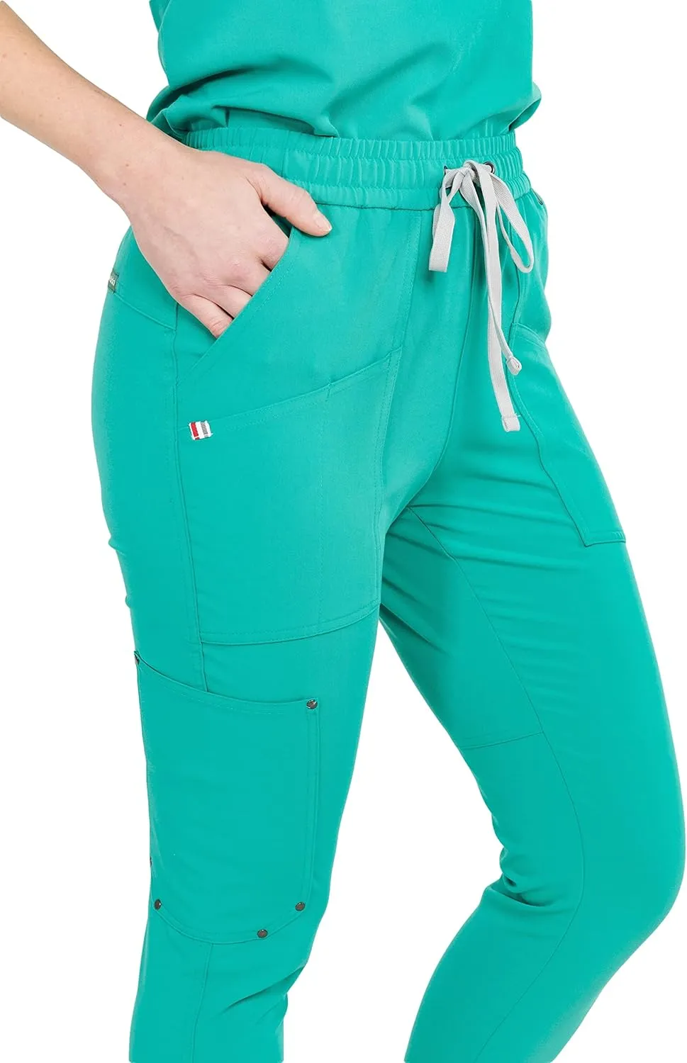 Mediclo Women's Medical Scrub Pants - Catalina Jogger 7 Pockets Eco Friendly Sustainable FYSEL Fabric Tapered Leg Workwear