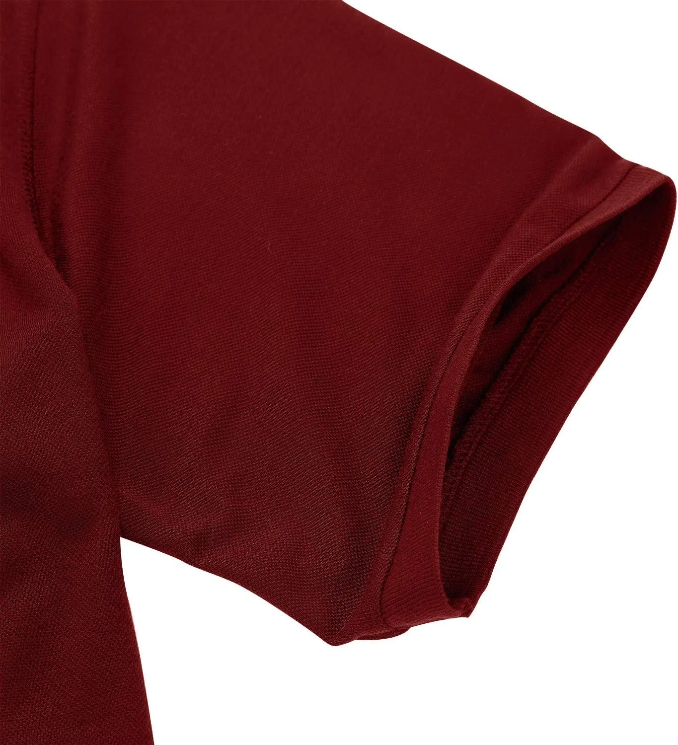 Men's Short Sleeve Polo Shirt Moisture Wicking Performance Dry Fit Golf Polo with Pocket