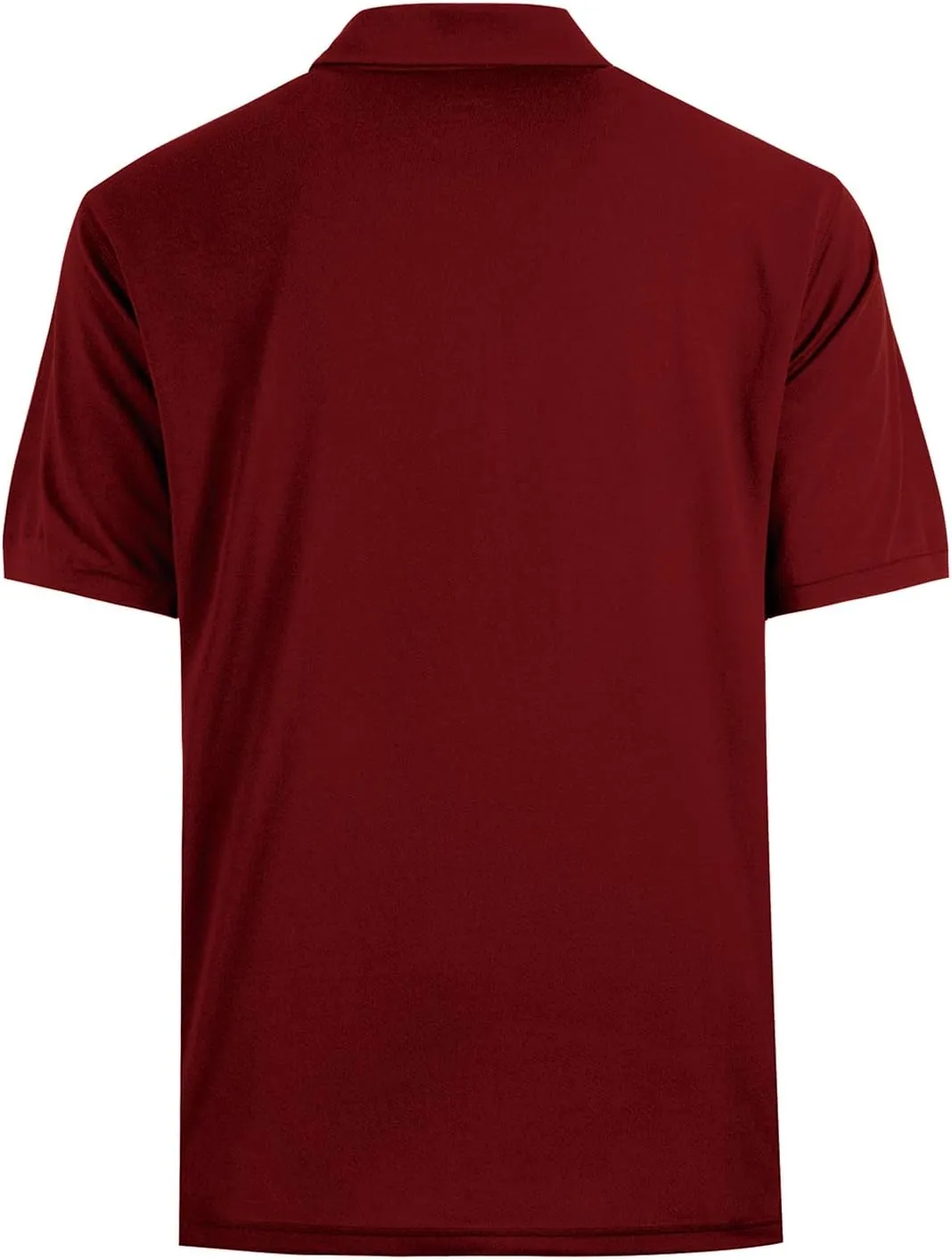 Men's Short Sleeve Polo Shirt Moisture Wicking Performance Dry Fit Golf Polo with Pocket