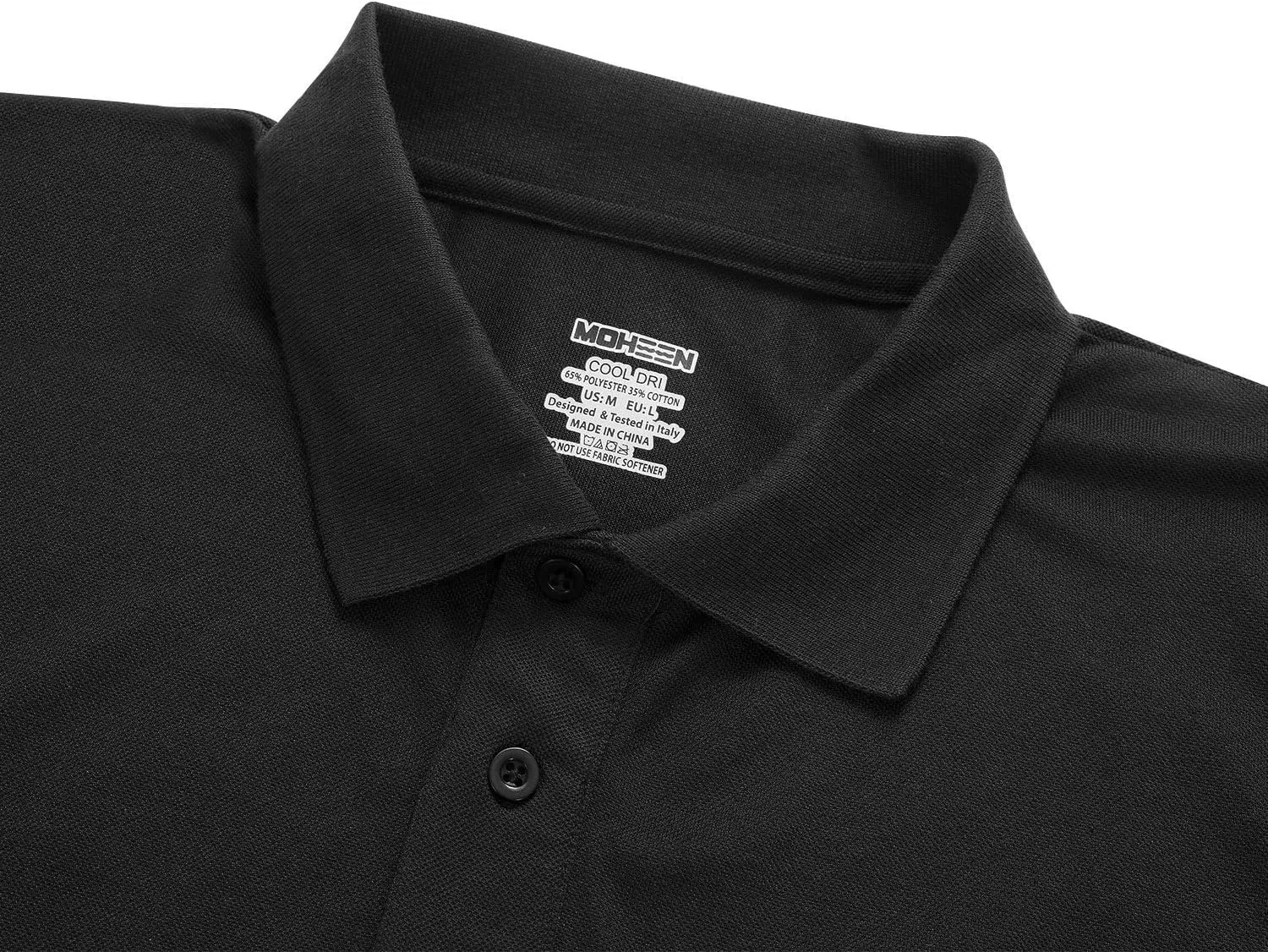 Men's Short Sleeve Polo Shirt Moisture Wicking Performance Dry Fit Golf Polo with Pocket