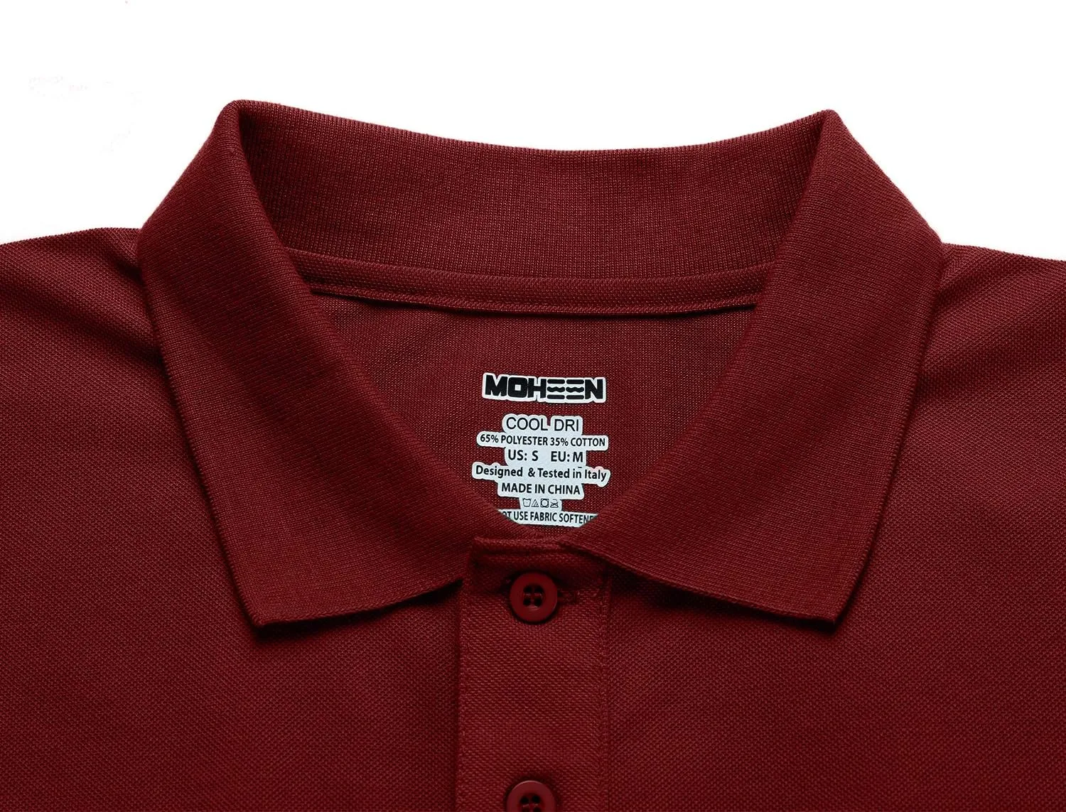 Men's Short Sleeve Polo Shirt Moisture Wicking Performance Dry Fit Golf Polo with Pocket