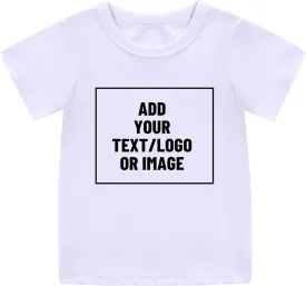 Mowbeat Custom T Shirts for Kids Customizable Girls Top Boys Personalized Shirt Design Your Own Image Photo Text Tee