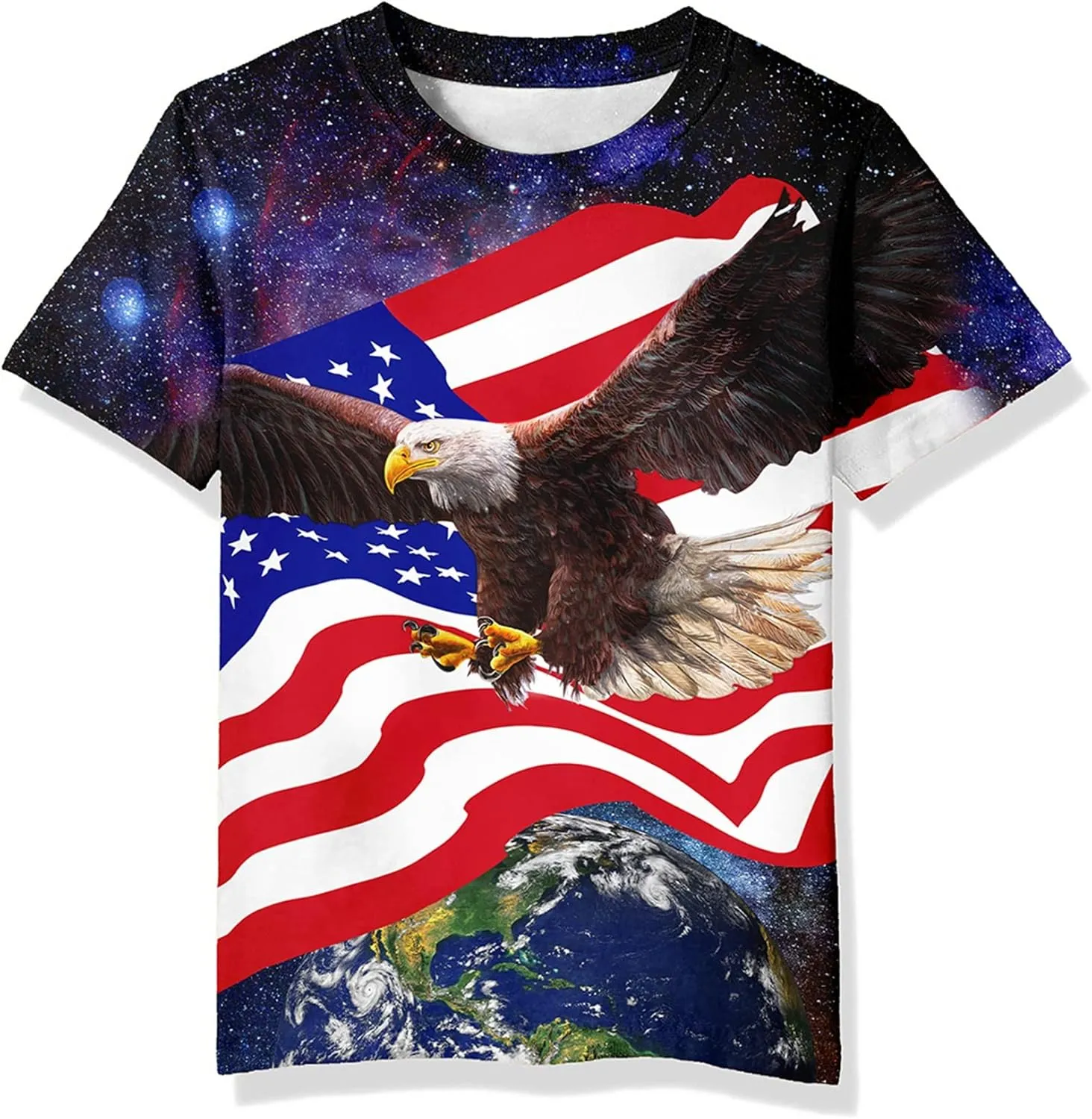 Neemanndy Teens Boys Girls Shirts 3D Print Colorful Design Graphic Tee Shirt with Short Sleeve for Kids 6-16 Years