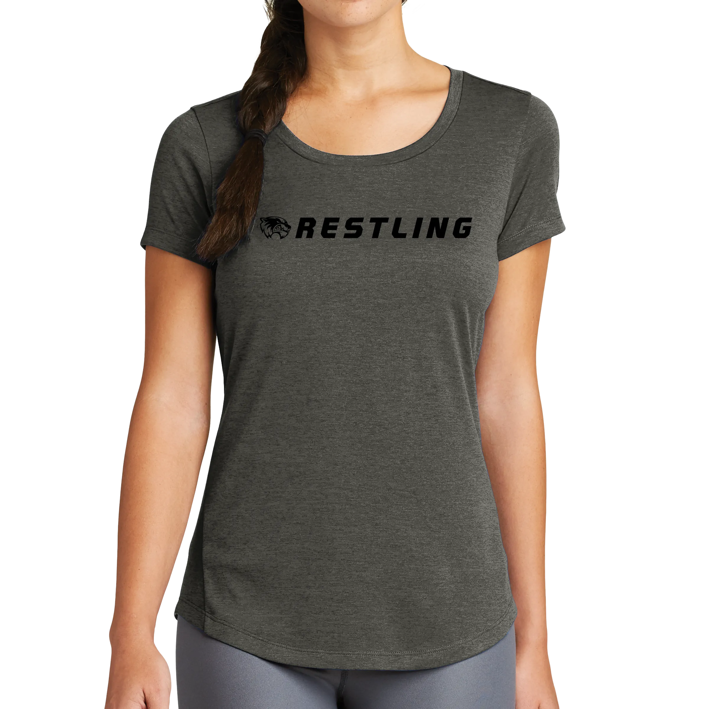 New Era Ladies Series Performance Scoop Tee- Wrestling Head