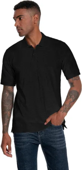 Nutria Mens Polo Shirt Short Sleeve 100% Cotton Pique Moisture Wicking Classic Collared T-Shirt Golf Tennis Casual Relax U09