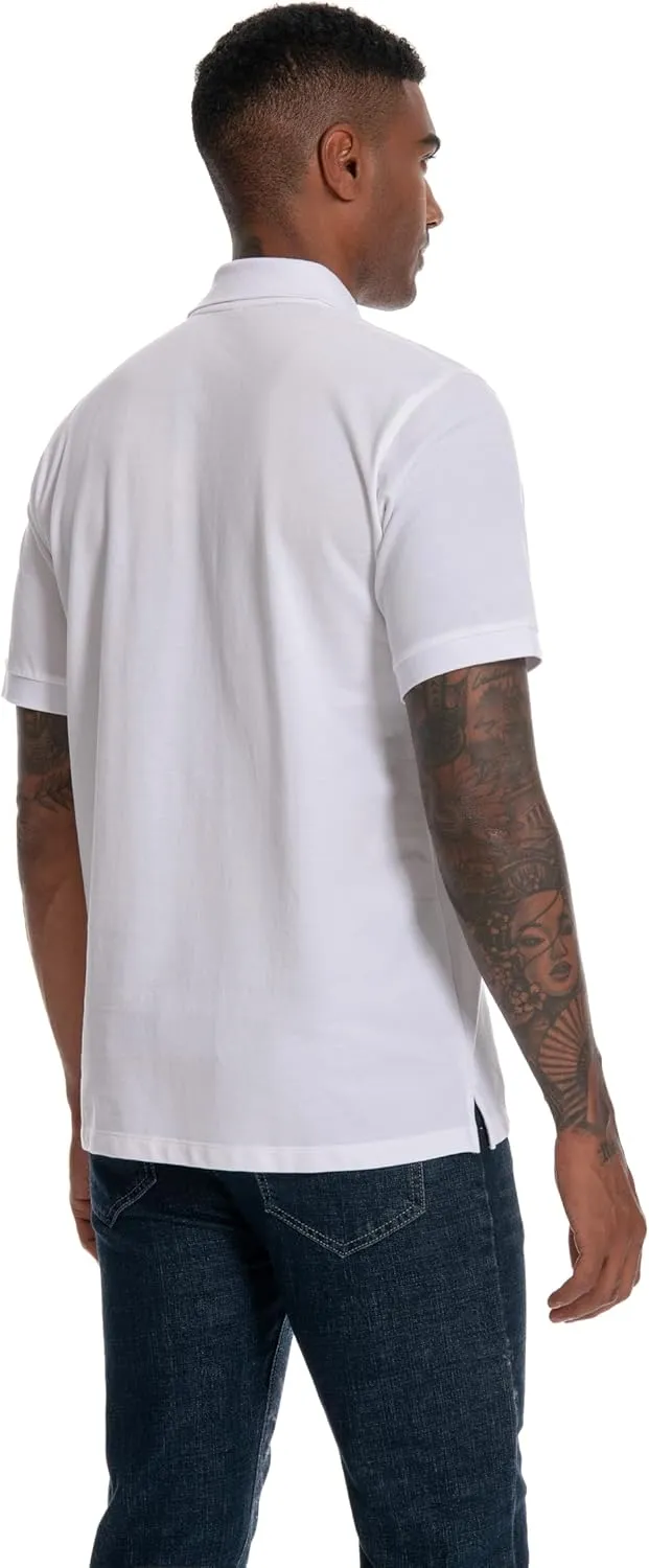 Nutria Mens Polo Shirt Short Sleeve 100% Cotton Pique Moisture Wicking Classic Collared T-Shirt Golf Tennis Casual Relax U09