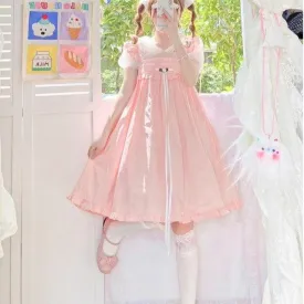 Pastel Love  Dress Kawaii Academia Y2K Cottagecore Coquette Fairycore Dollette Princesscore