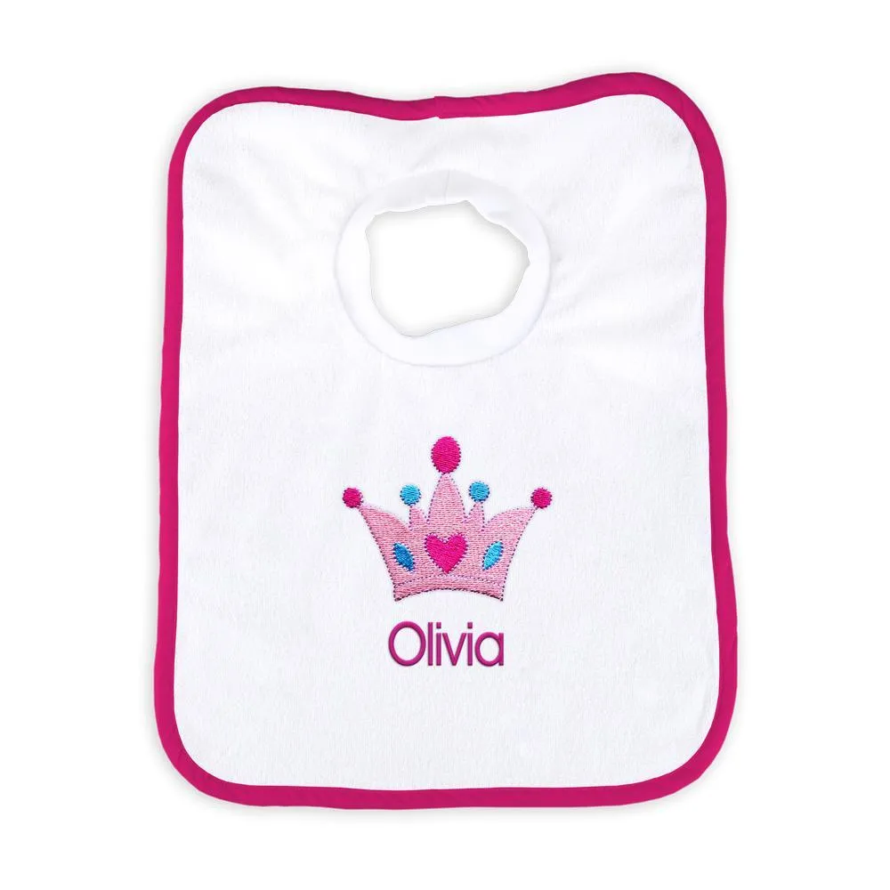 Personalized Basic Bib with Crown